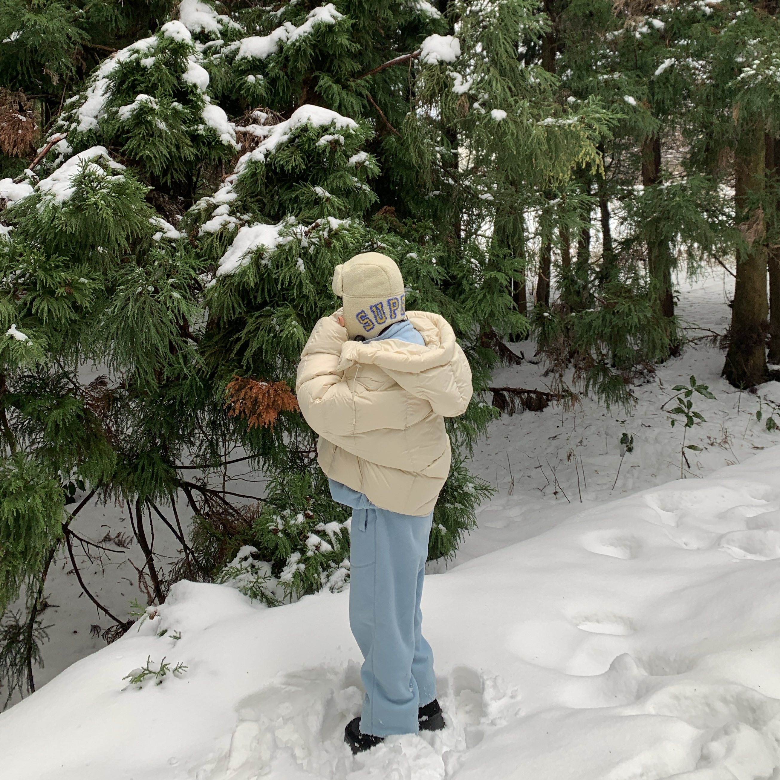 Supreme Shearling Trooper Natural - 23FW 착용 스타일 - 3
