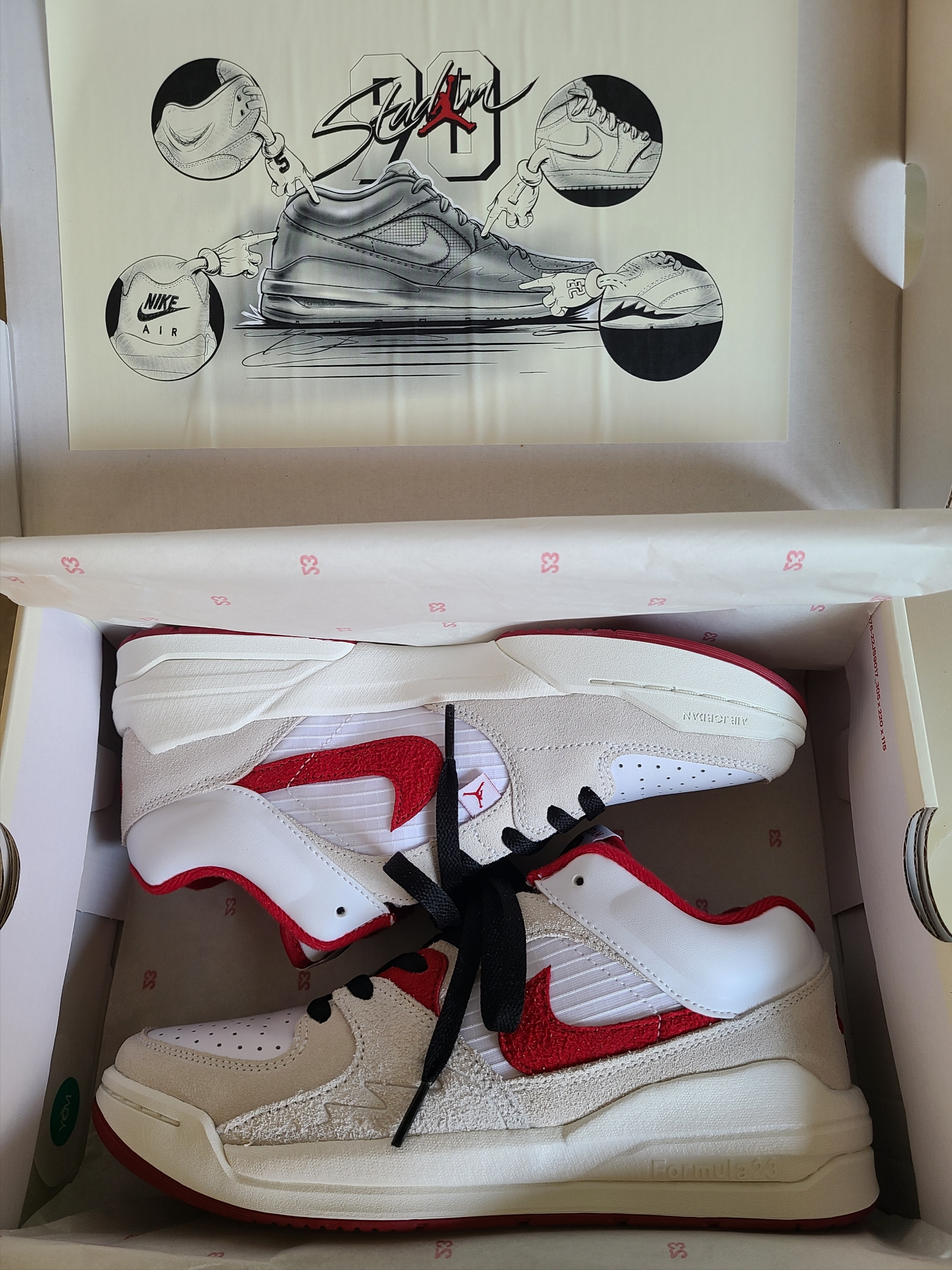 Jordan Stadium 90 White Varsity Red 착용 스타일 - 3