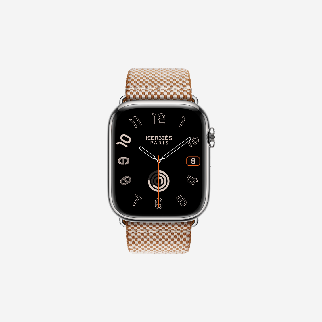 Apple Watch Hermes Series 9 45mm Silver Stainless Steel Case with Toile H Single Gold Ecru (Korean Ver.) 상세 이미지 2