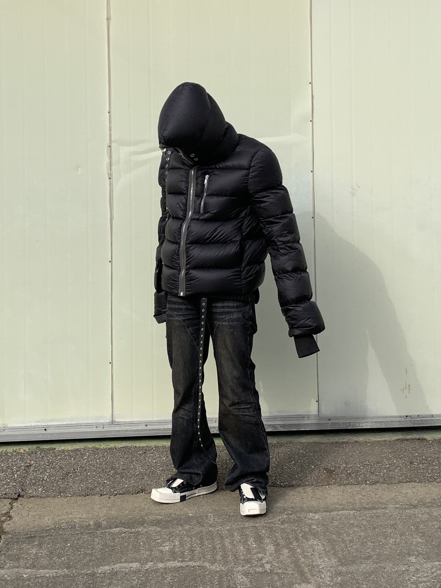 Project G/R BDSM Belt Black, Converse x Drkshdw Turbodrk Chuck 70 Hi Black 착용 스타일 - 5