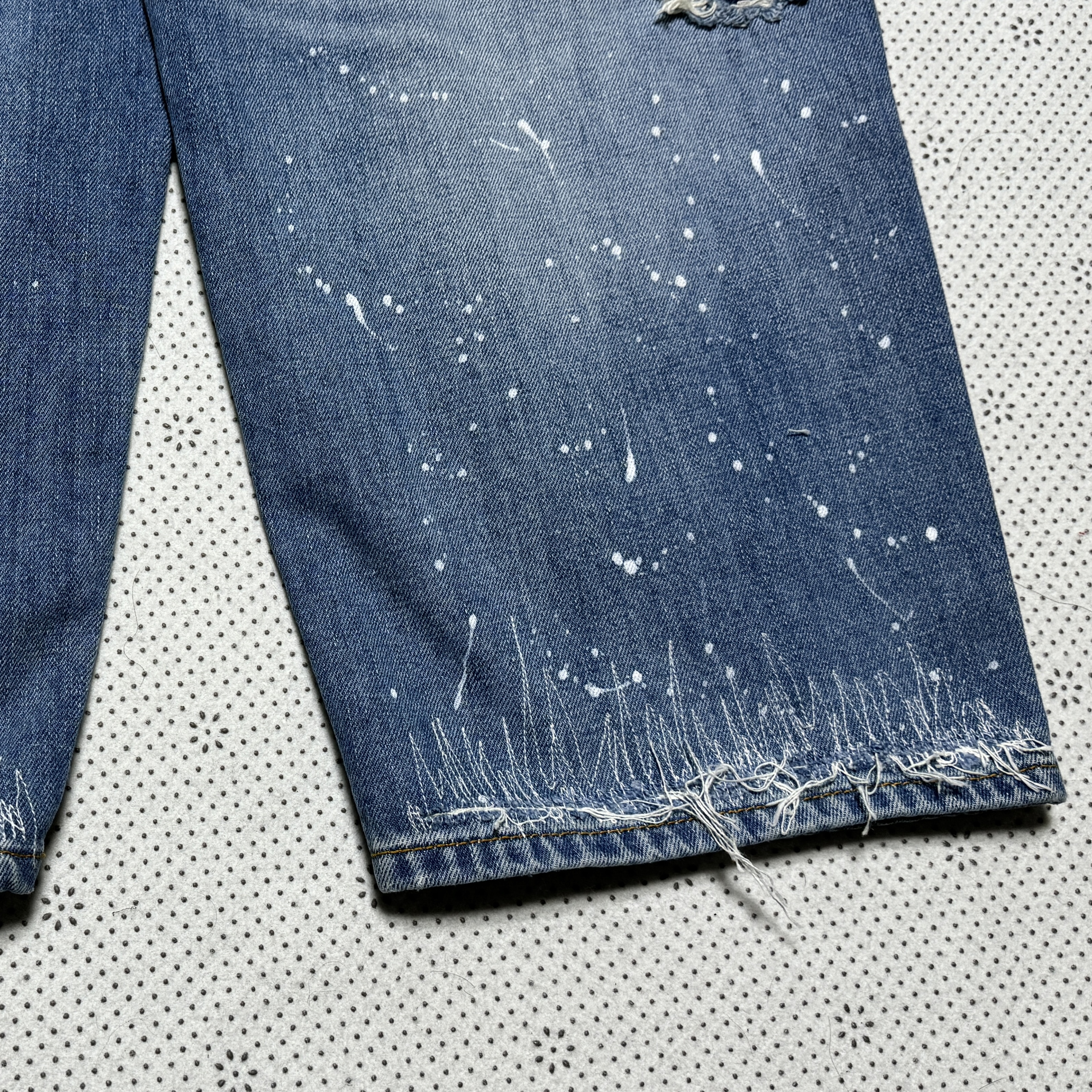 Zara x Ader Error Patchwork Jeans Blue 착용 스타일 - 1
