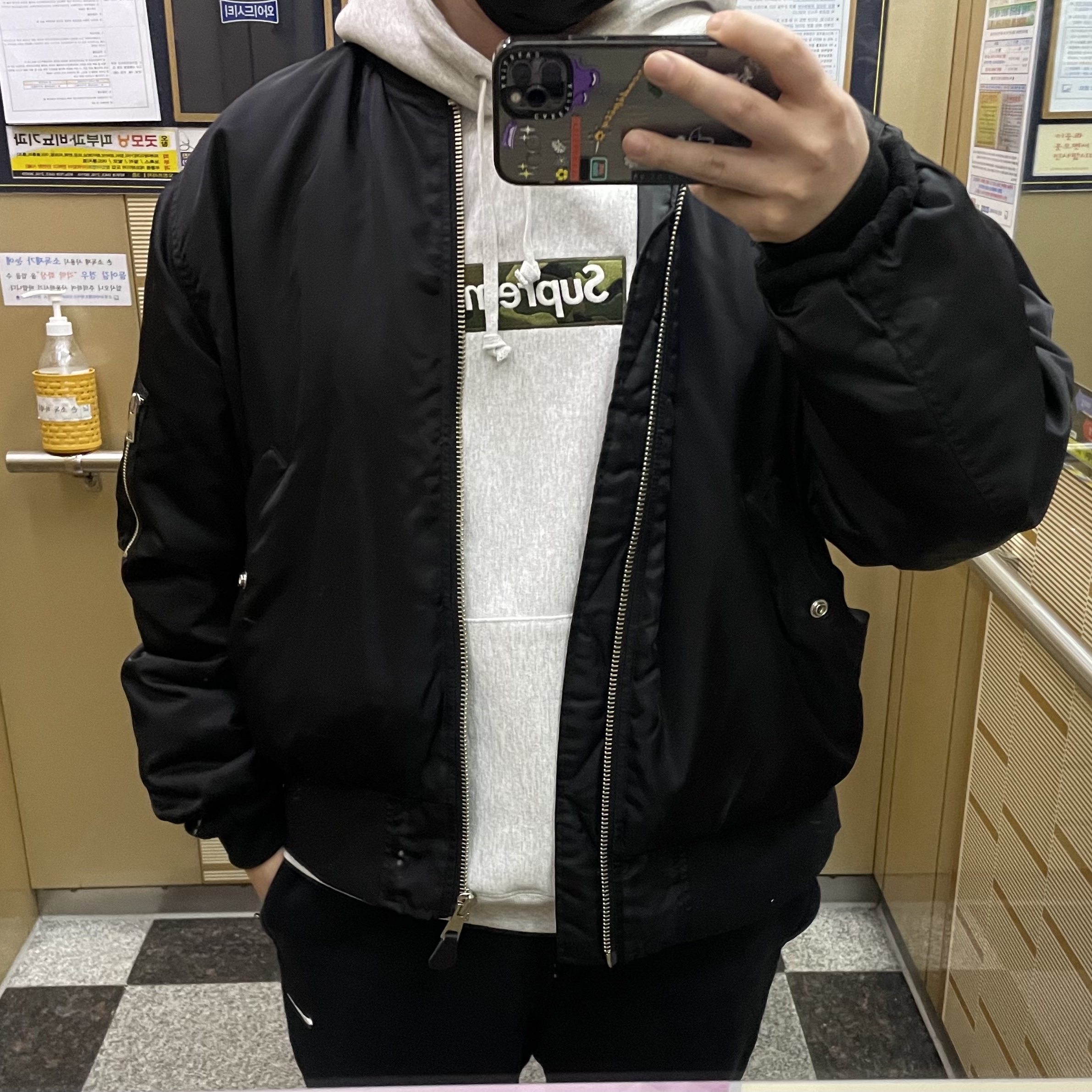 Supreme Box Logo Hooded Sweatshirt Ash Grey - 23FW 착용 스타일
