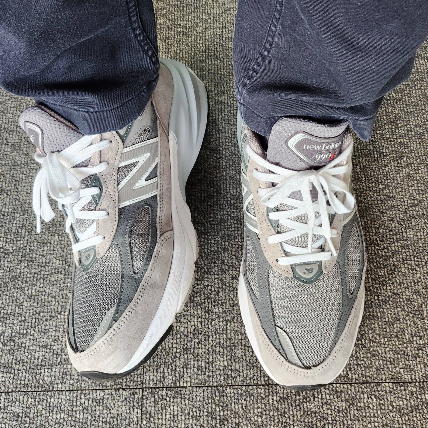 New Balance 990v6 Made in USA Grey - D Standard 착용 스타일