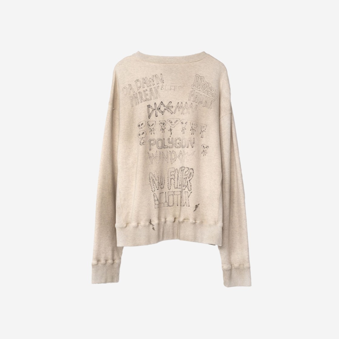 Maison Mihara Yasuhiro Distressed Sweatshirt White 상세 이미지 2