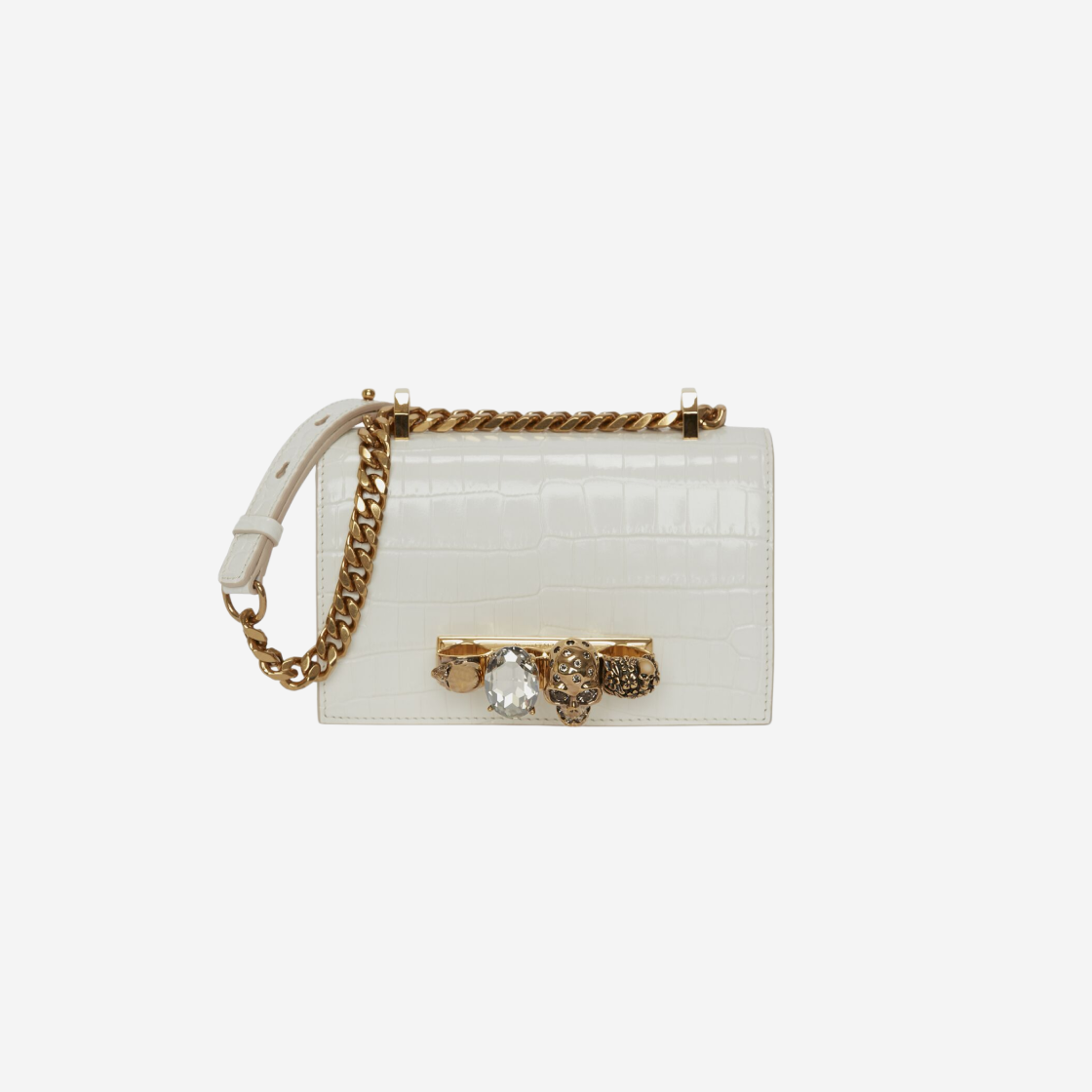 Alexander McQueen Mini Jeweled Satchel Bag Deep Ivory 상세 이미지 1