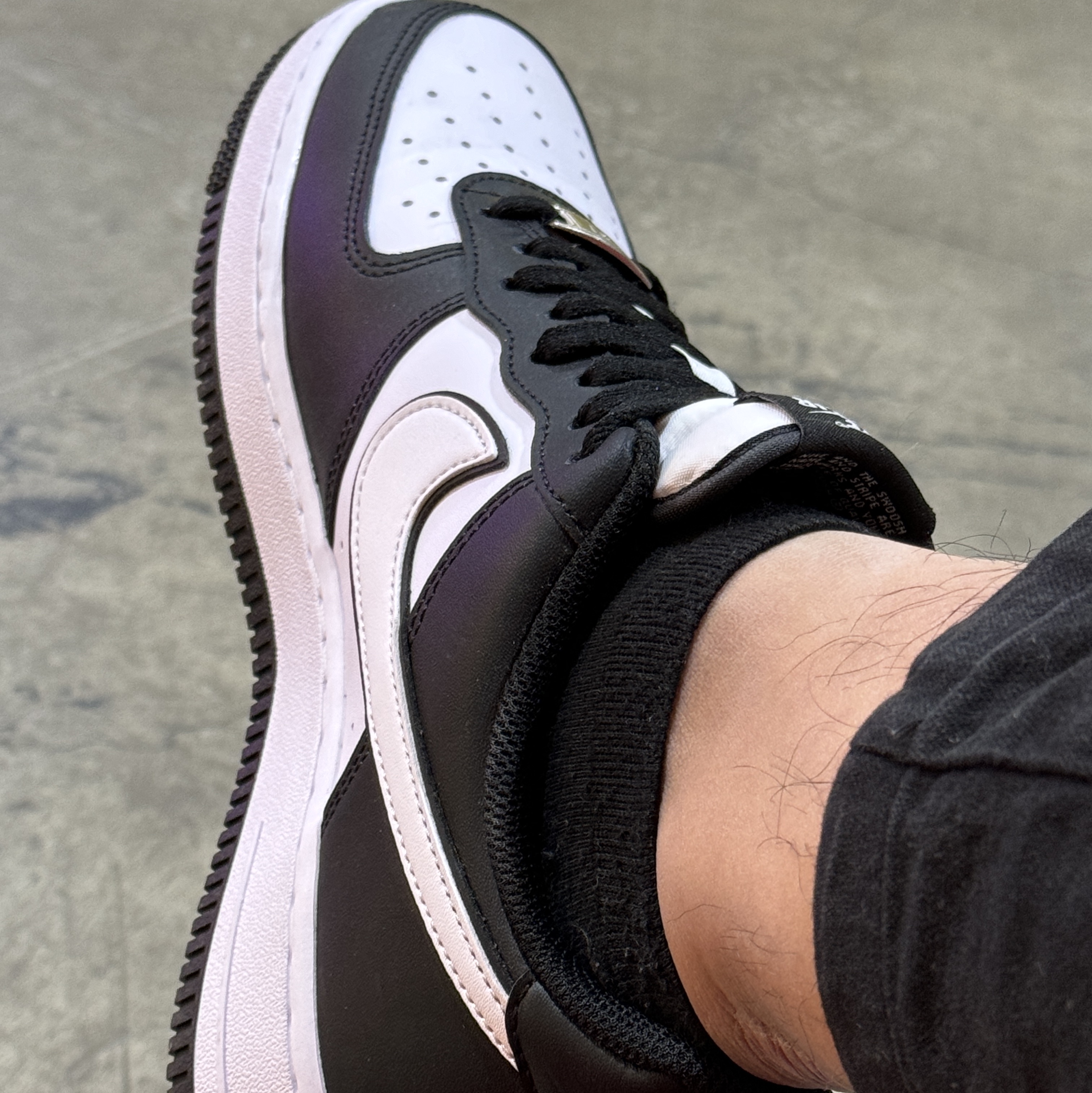 Nike Air Force 1 '07 Black White 착용 스타일