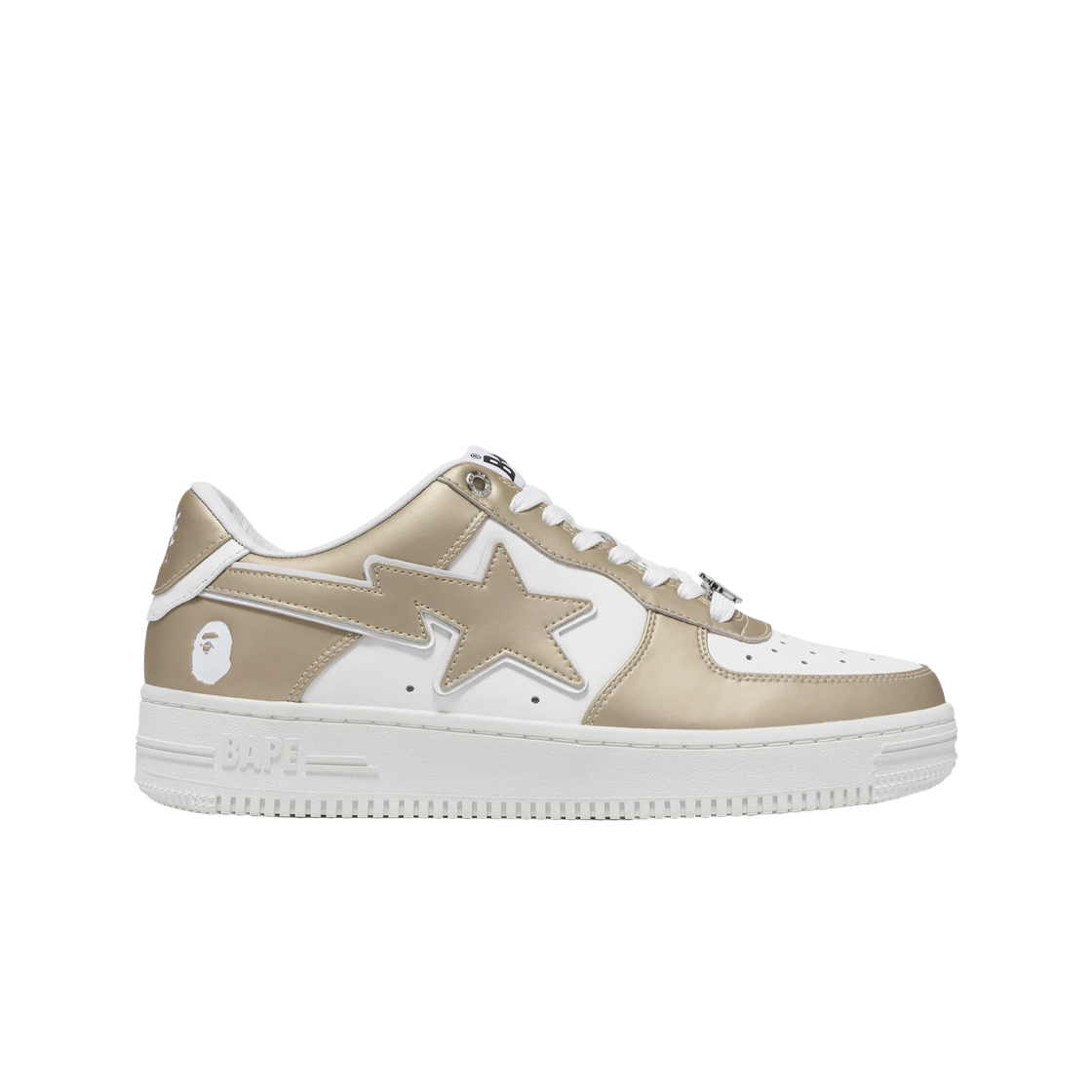 (W) BAPE Bape Sta #4 Gold White 상세 이미지 1