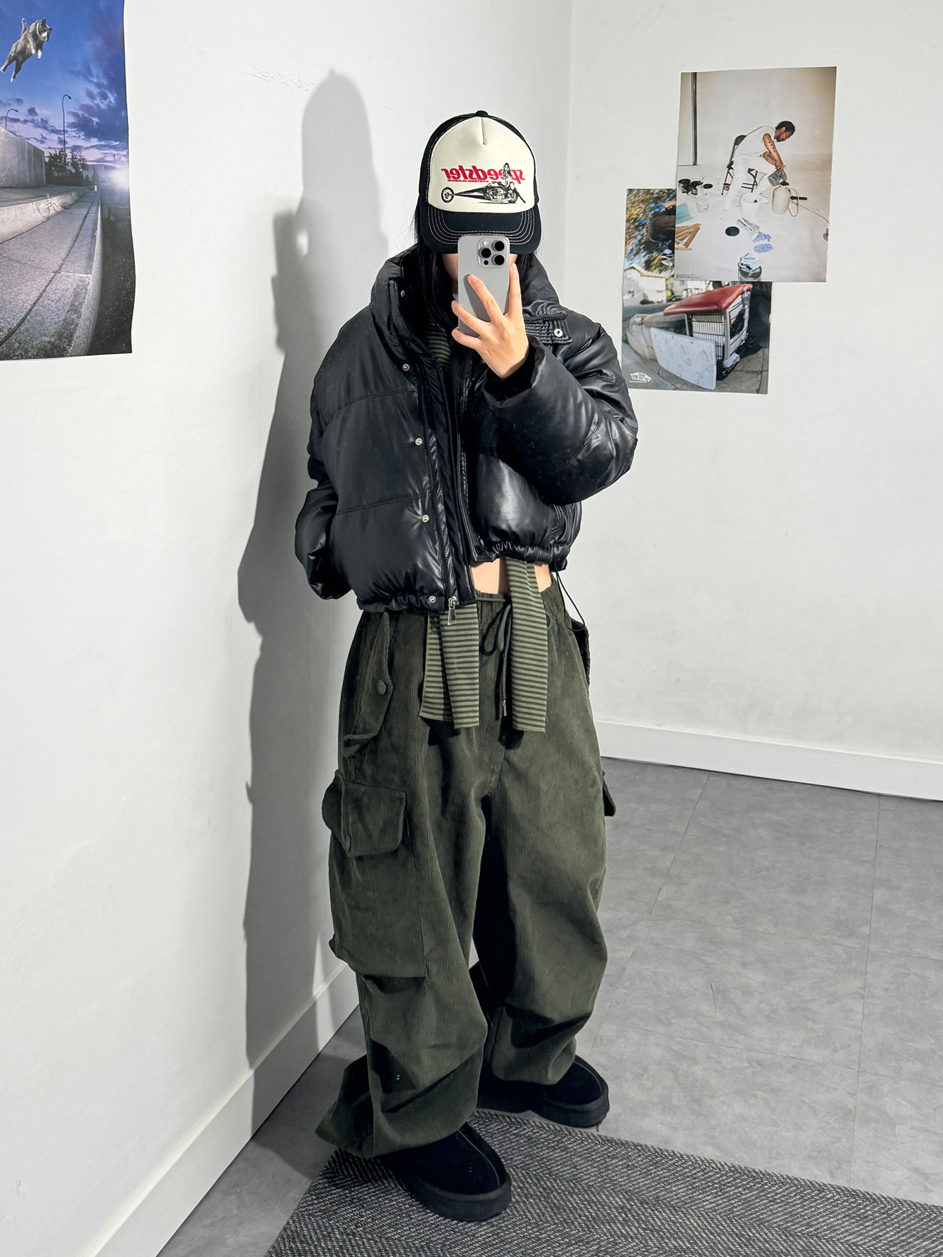 Hysteric Glamour Speedster Mesh Cap Black 착용 스타일