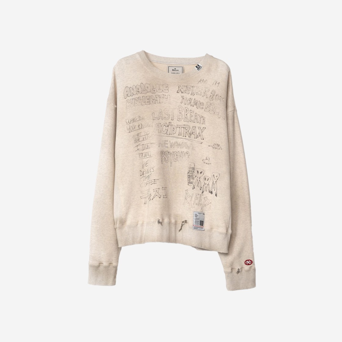 Maison Mihara Yasuhiro Distressed Sweatshirt White 상세 이미지 1