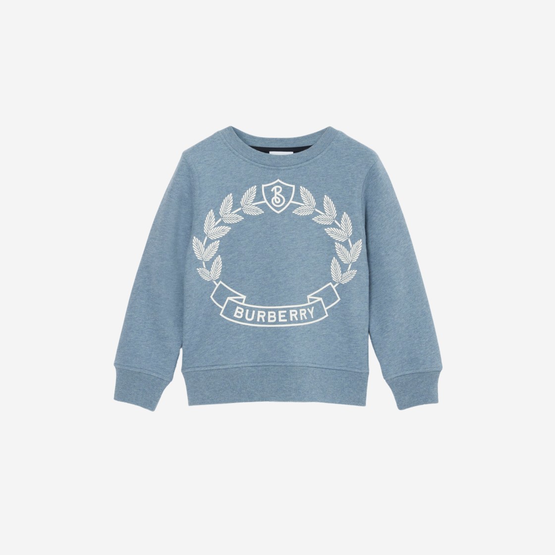 (Kids) Burberry Oak Leaf Crest Cotton Sweatshirt Smokey Slate Blue Melange 상세 이미지 1