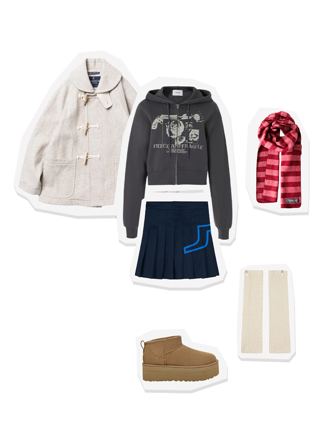 London Tradition Shawl Collar Unisex Short Duffle Coat Mushroom M210, (W) J.Lindeberg Naomi Skirt JL Navy 착용 스타일 - 1