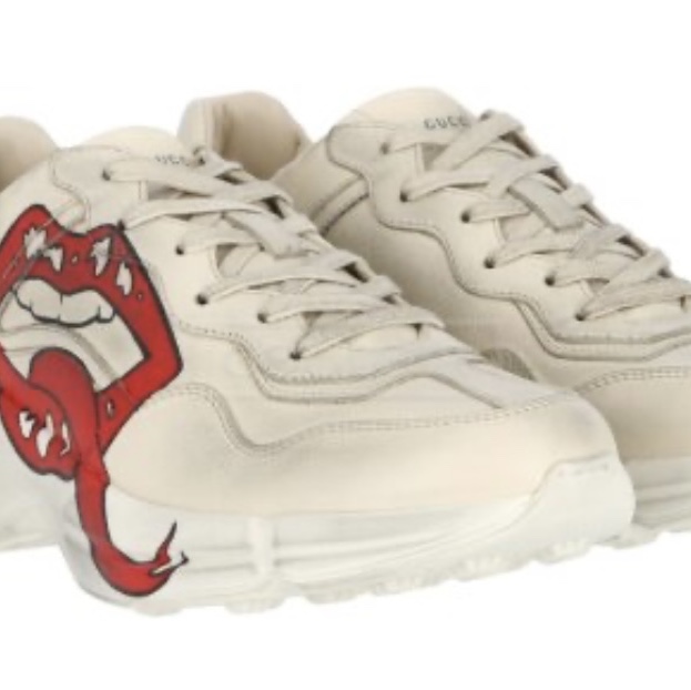Gucci Rhyton Leather Sneakers Mouth 착용 스타일 - 5