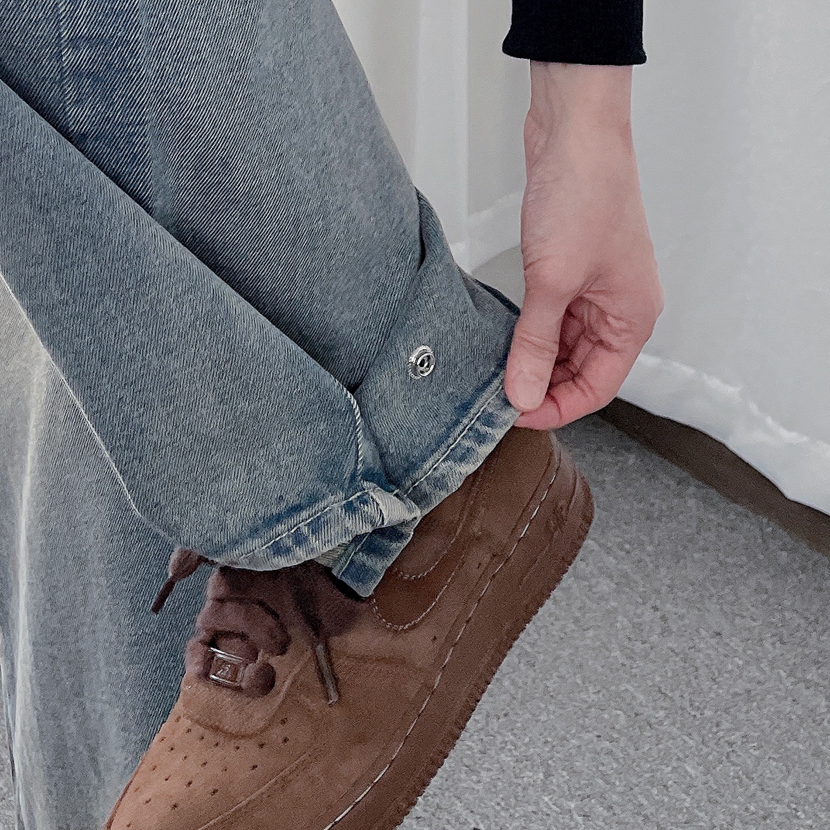 (W) Nike Air Force 1 '07 Cacao Wow 착용 스타일 - 2