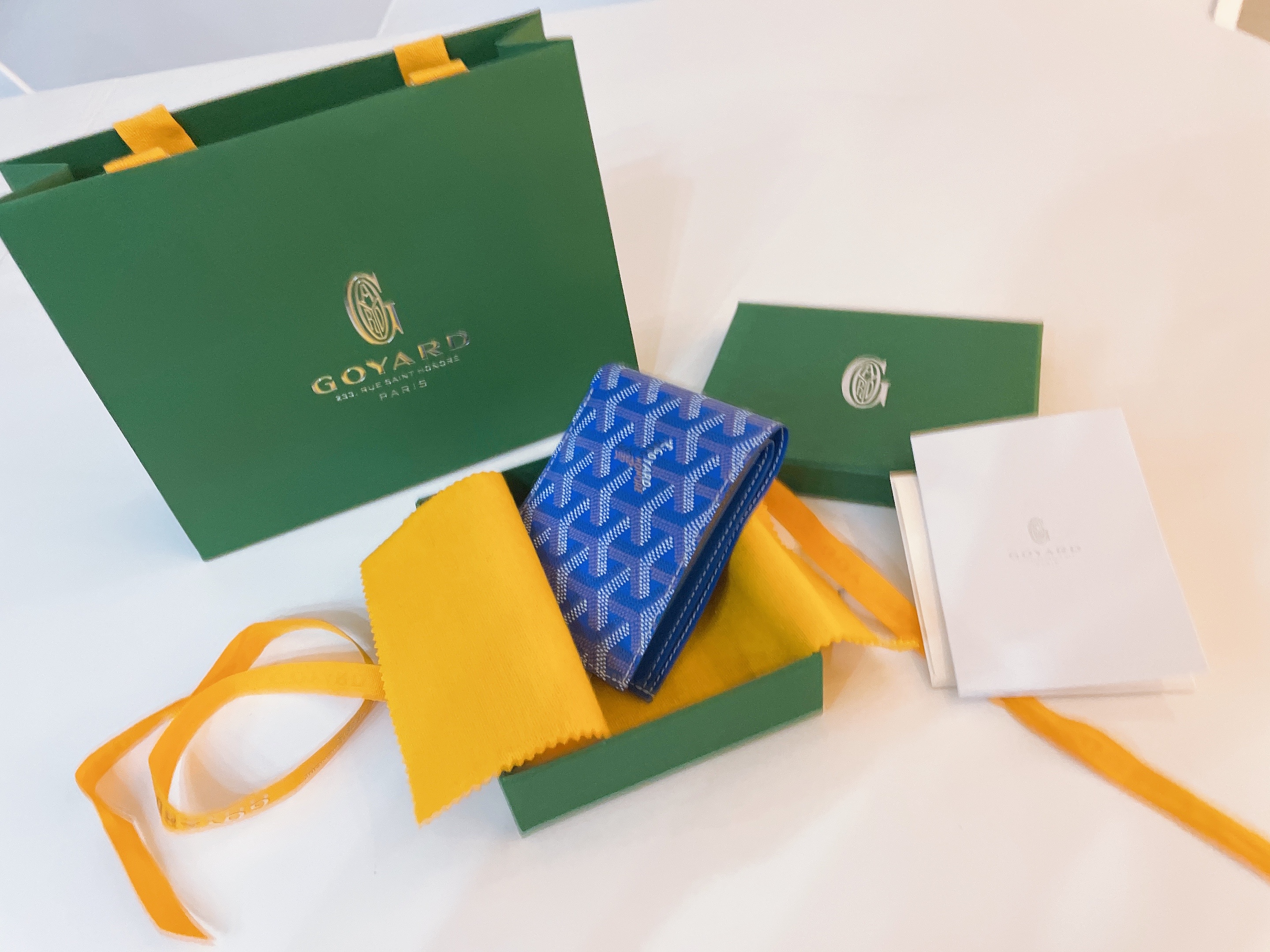Goyard Victoire Wallet Blue 착용 스타일
