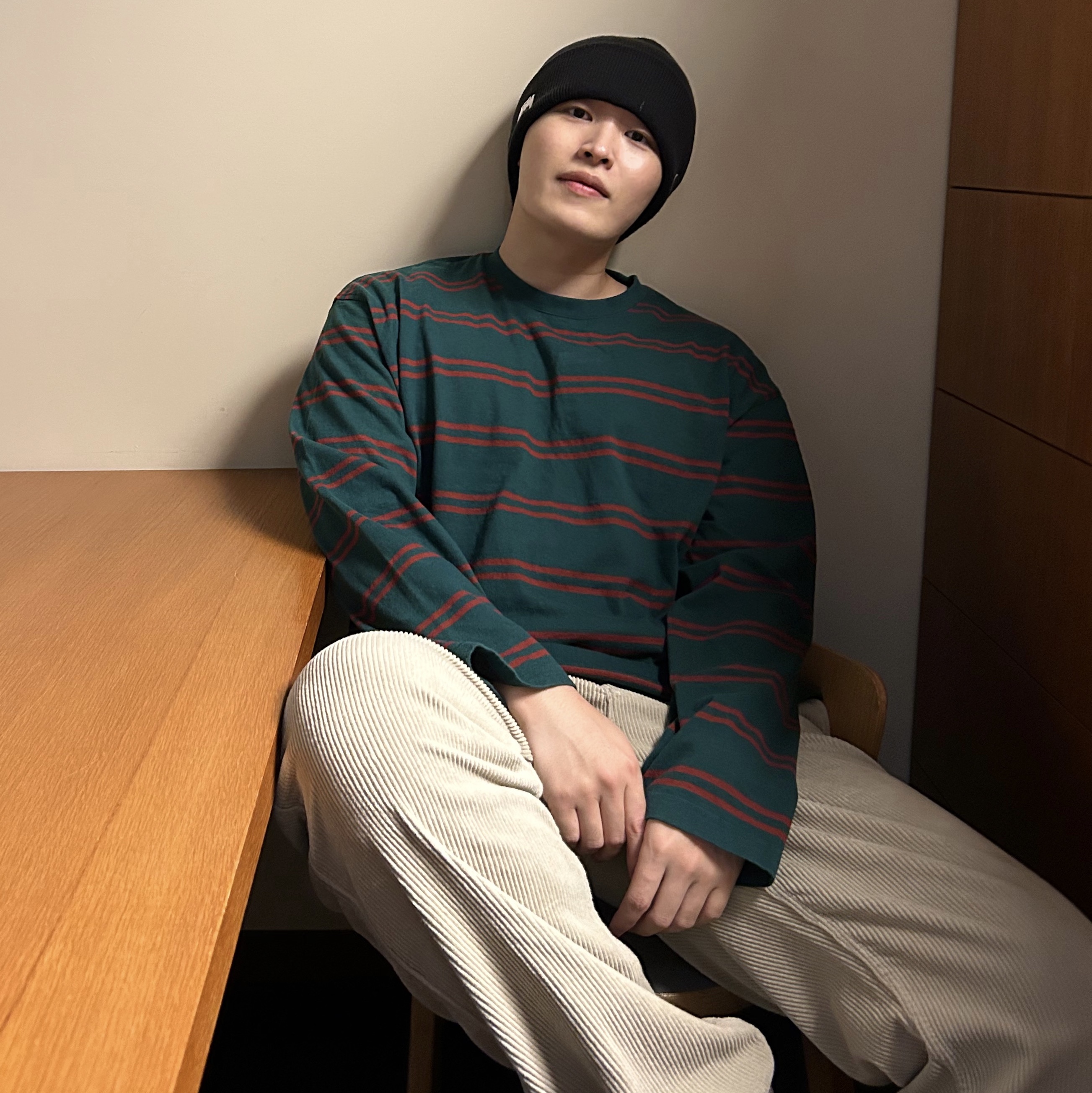 Nike x Stussy NRG Cuffed Beanie Black 착용 스타일