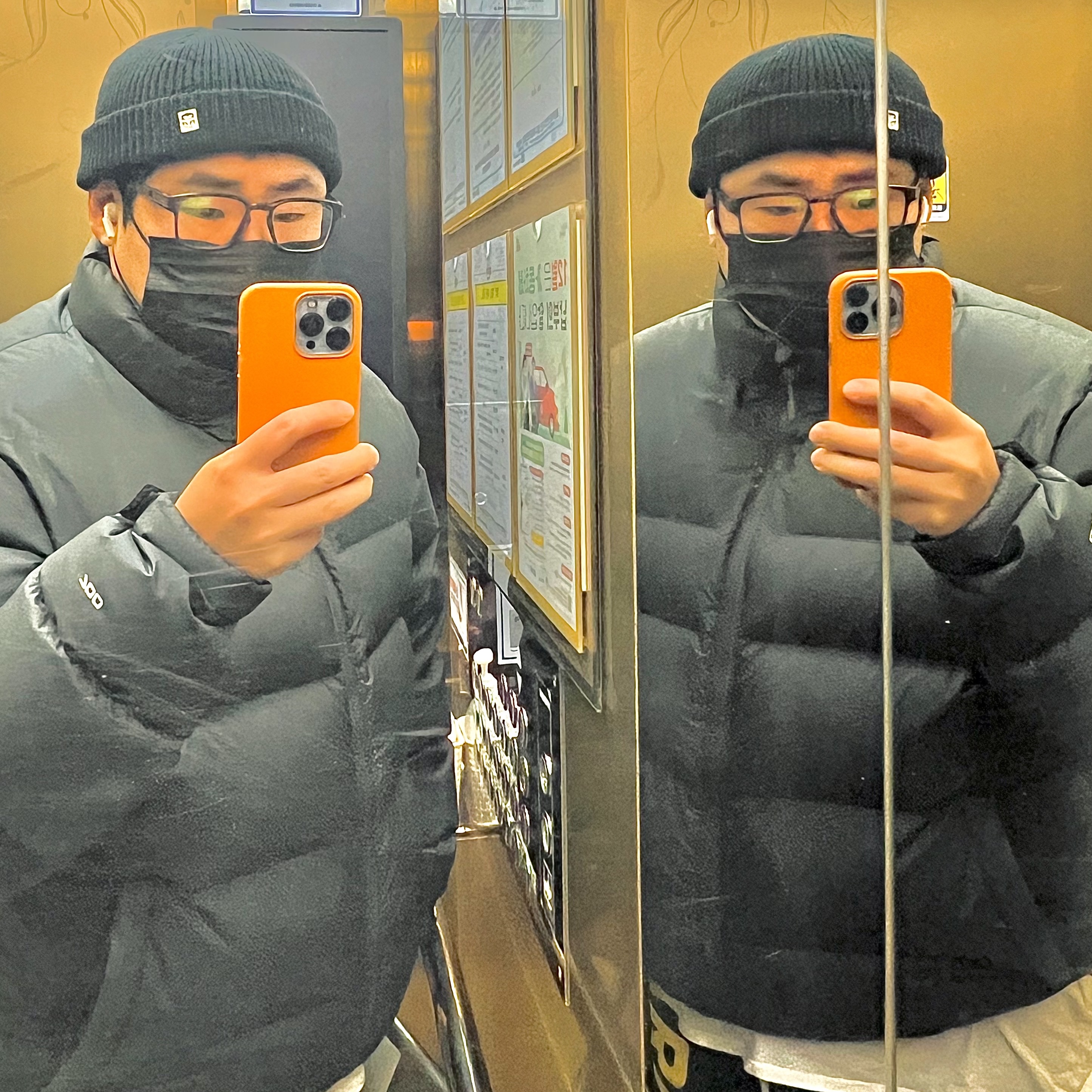 Obey Micro Beanie Black, Apple Airpods Pro 2nd Gen with MagSafe Charging Case USB C (Korean Ver.) 착용 스타일 - 4