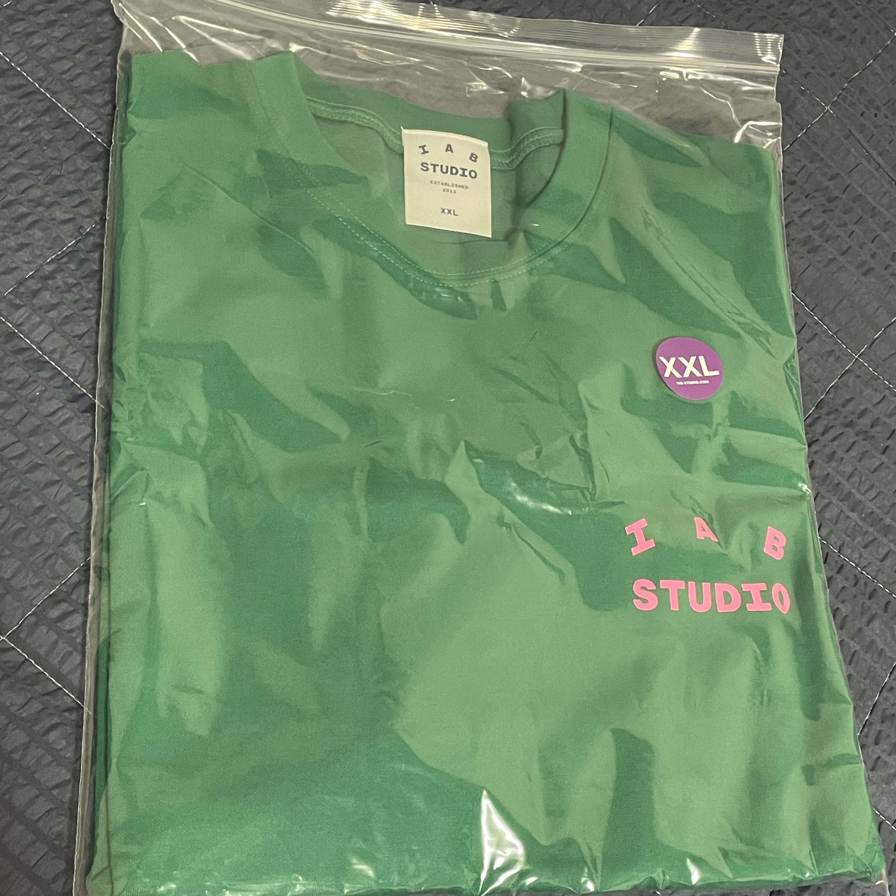IAB Studio T-Shirt Green Pink 착용 스타일 - 1
