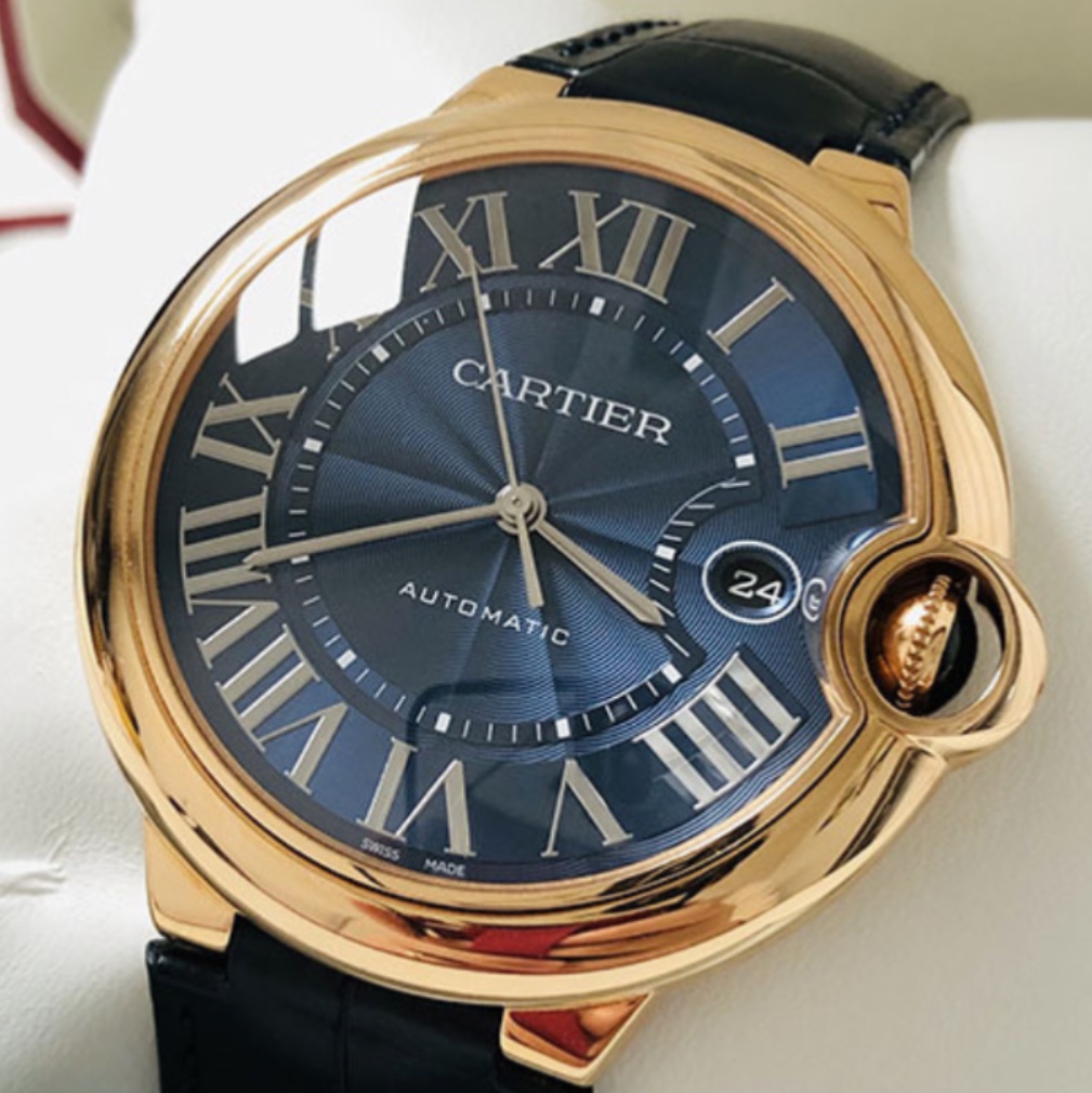 Cartier Ballon Bleu Watch 42 Automatic Steel Bracelet Steel 착용 스타일 - 4