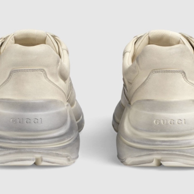 Gucci Rhyton Leather Sneakers Mouth 착용 스타일 - 3
