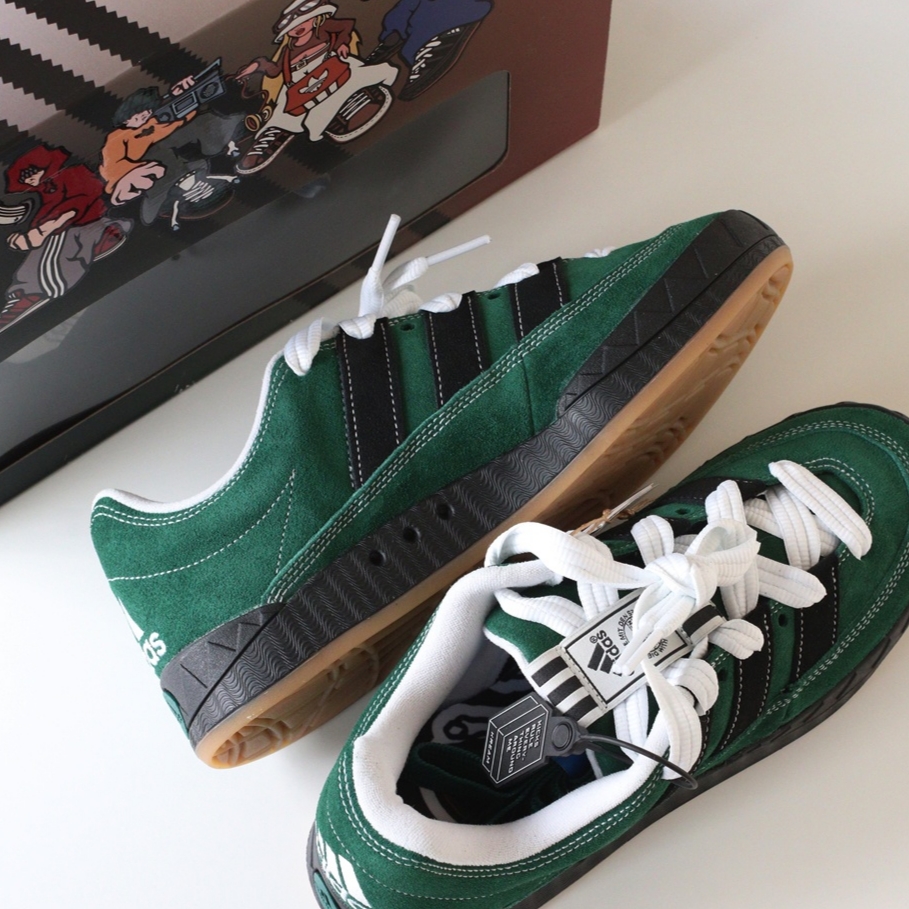 Adidas x YNuK Adimatic Dark Green Core Black 착용 스타일 - 2