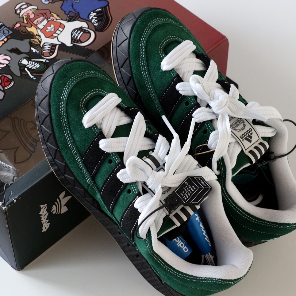 Adidas x YNuK Adimatic Dark Green Core Black 착용 스타일 - 1
