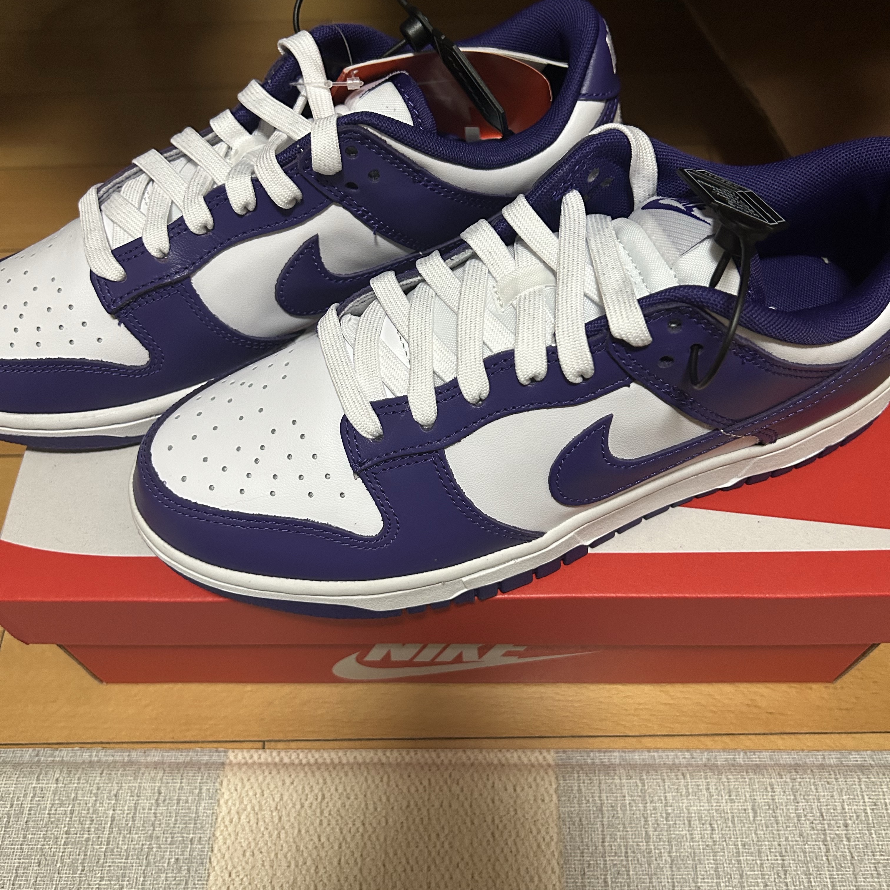 Nike Dunk Low Retro Championship Court Purple 착용 스타일