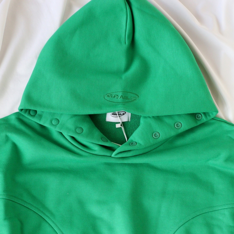Grailz Geometry Hoodie Celtic Green 착용 스타일 - 2