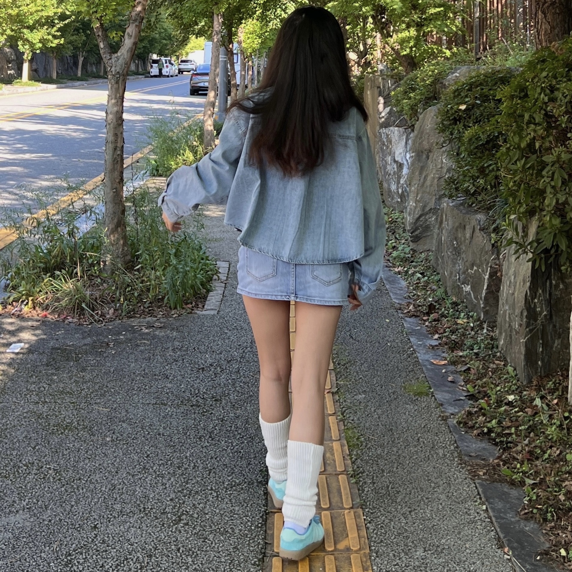 Adidas Bermuda Easy Mint 착용 스타일 - 1