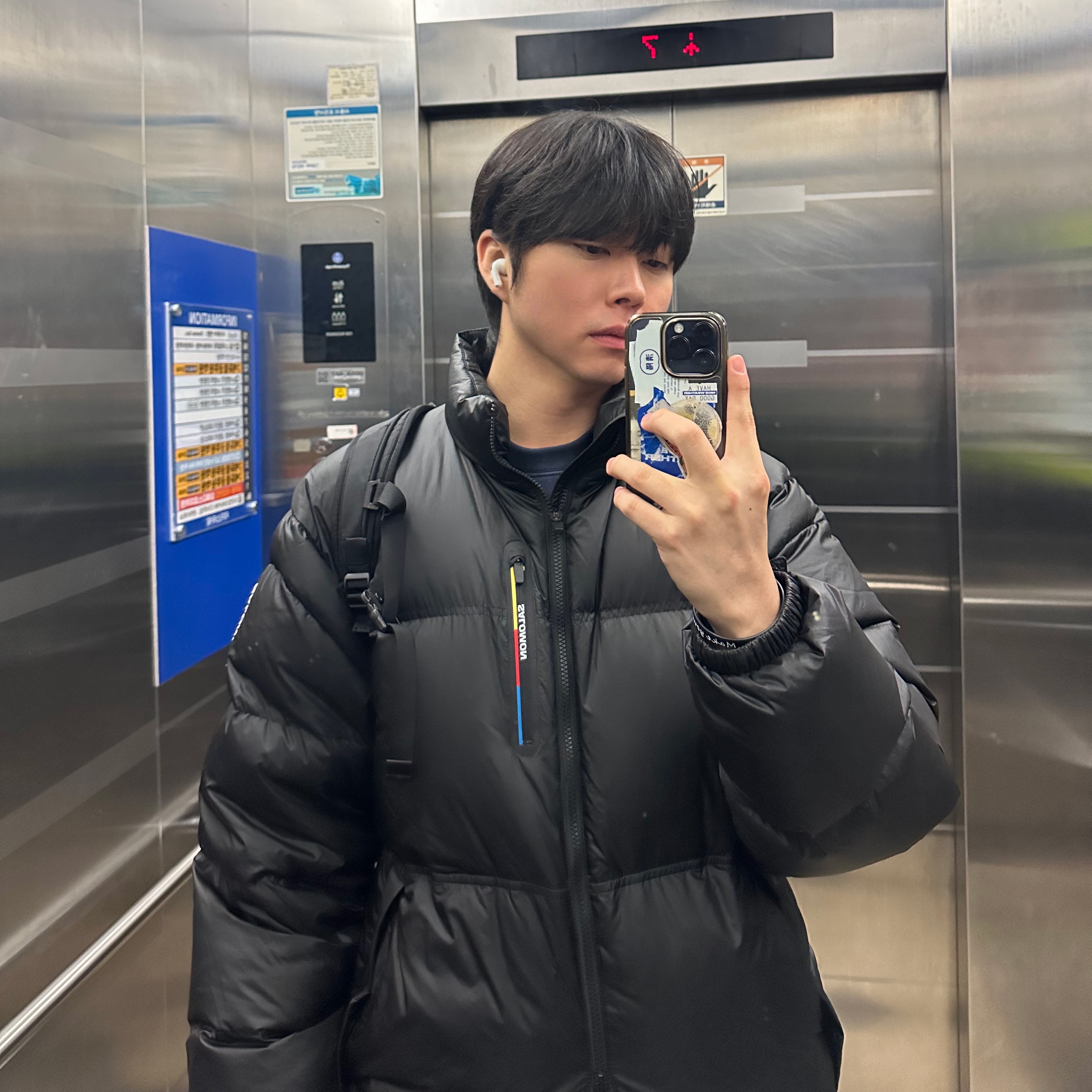 Salomon Contour Down Jacket Black, The North Face Big Shot Black 착용 스타일