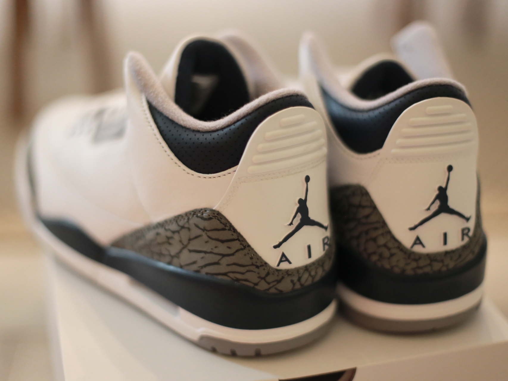 Jordan 3 Retro White Midnight Navy 착용 스타일 - 3