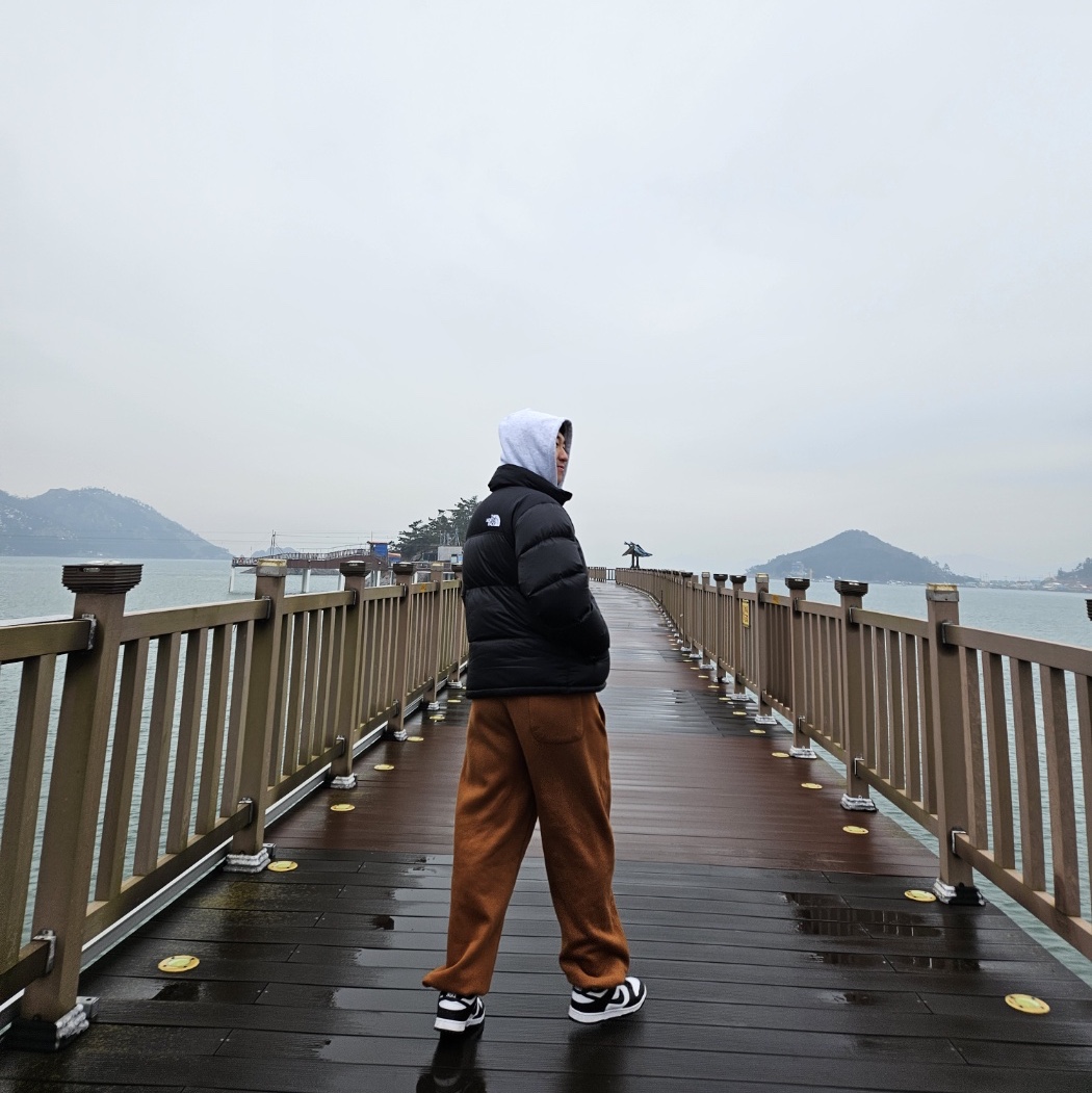 Stussy Basic Stussy Hoodie Ash Heather 2023, The North Face 1996 Eco Nuptse Jacket Black 착용 스타일 - 4
