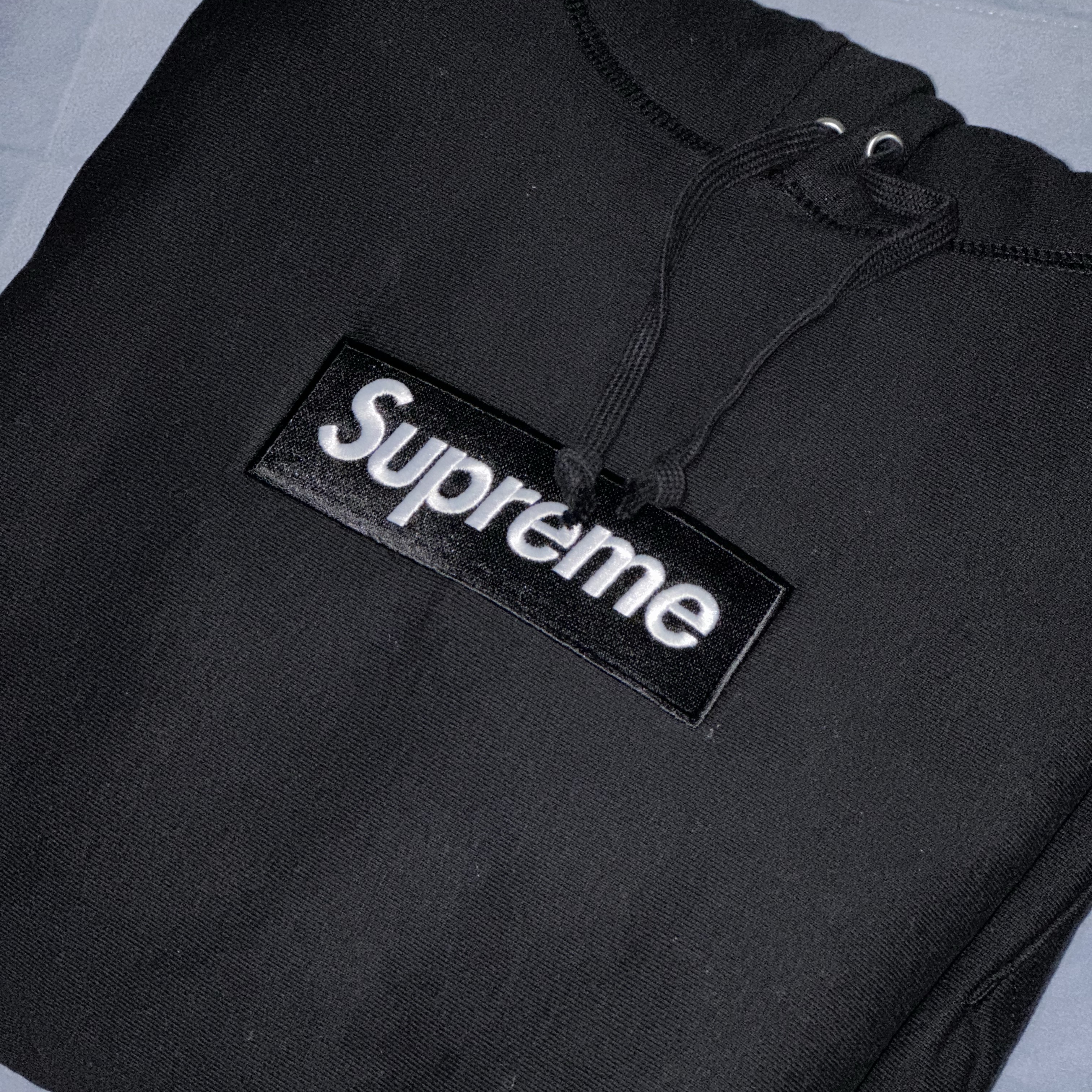 Supreme Box Logo Hooded Sweatshirt Black - 23FW 착용 스타일