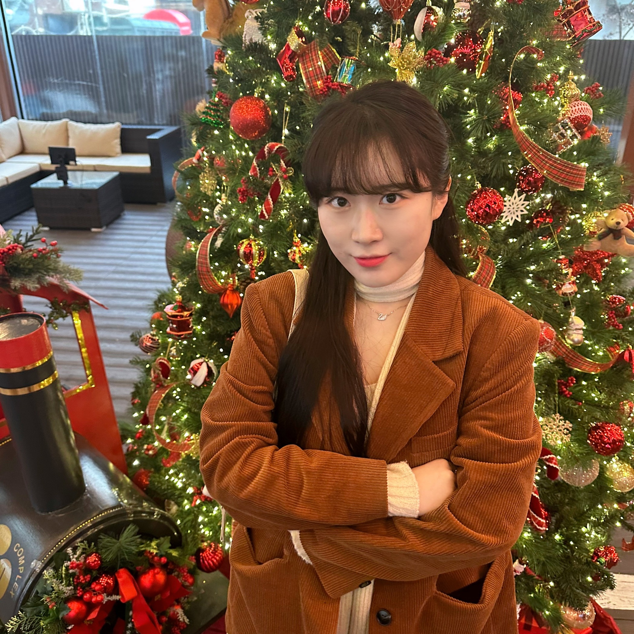 (W) 스와로브스키 댄싱 스완 네클리스 화이트 로듐 플래팅 착용 스타일 - 5