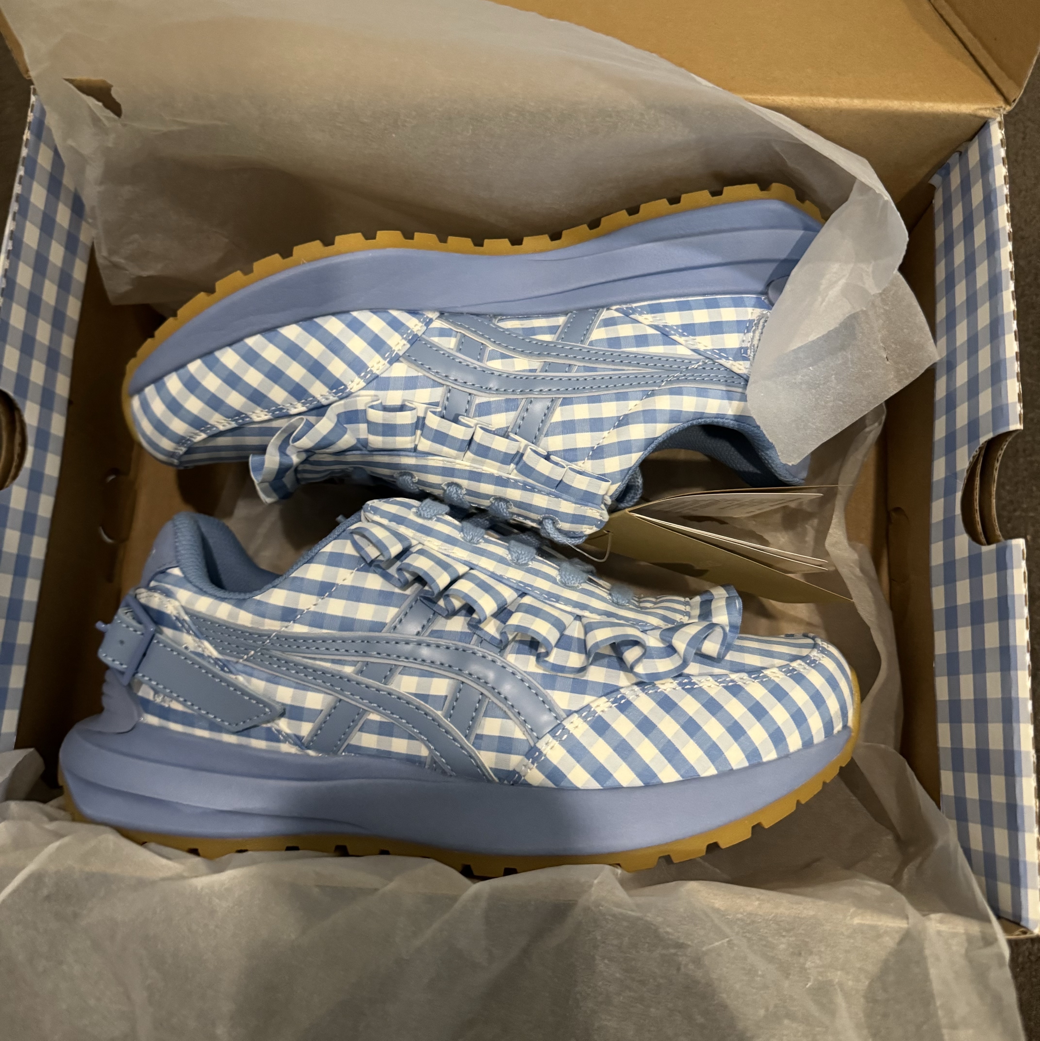 Asics x Shushu/Tong Tarther SC Plus Blue Gingham 착용 스타일