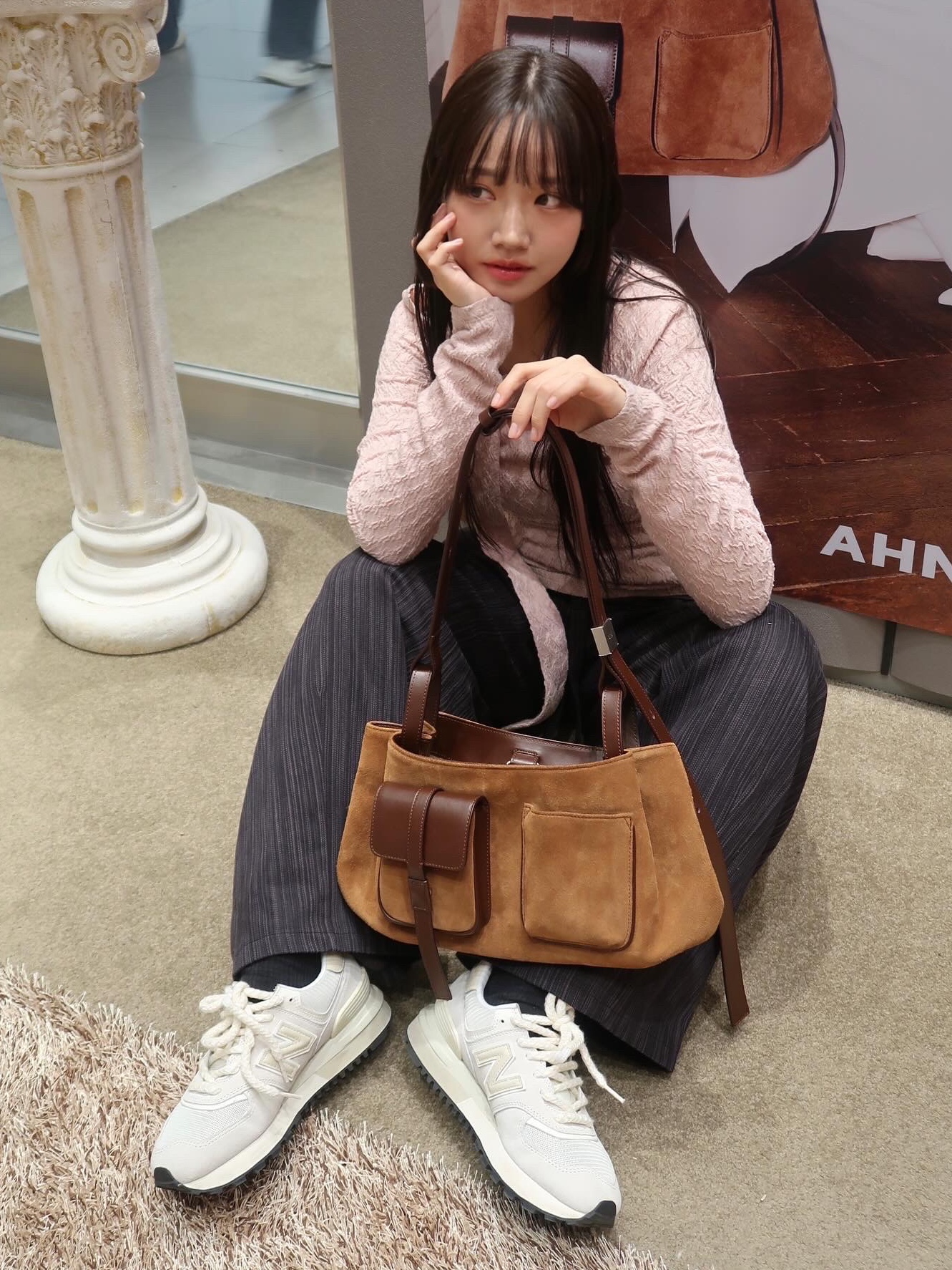 New Balance 574 Legacy Ivory 착용 스타일 - 1