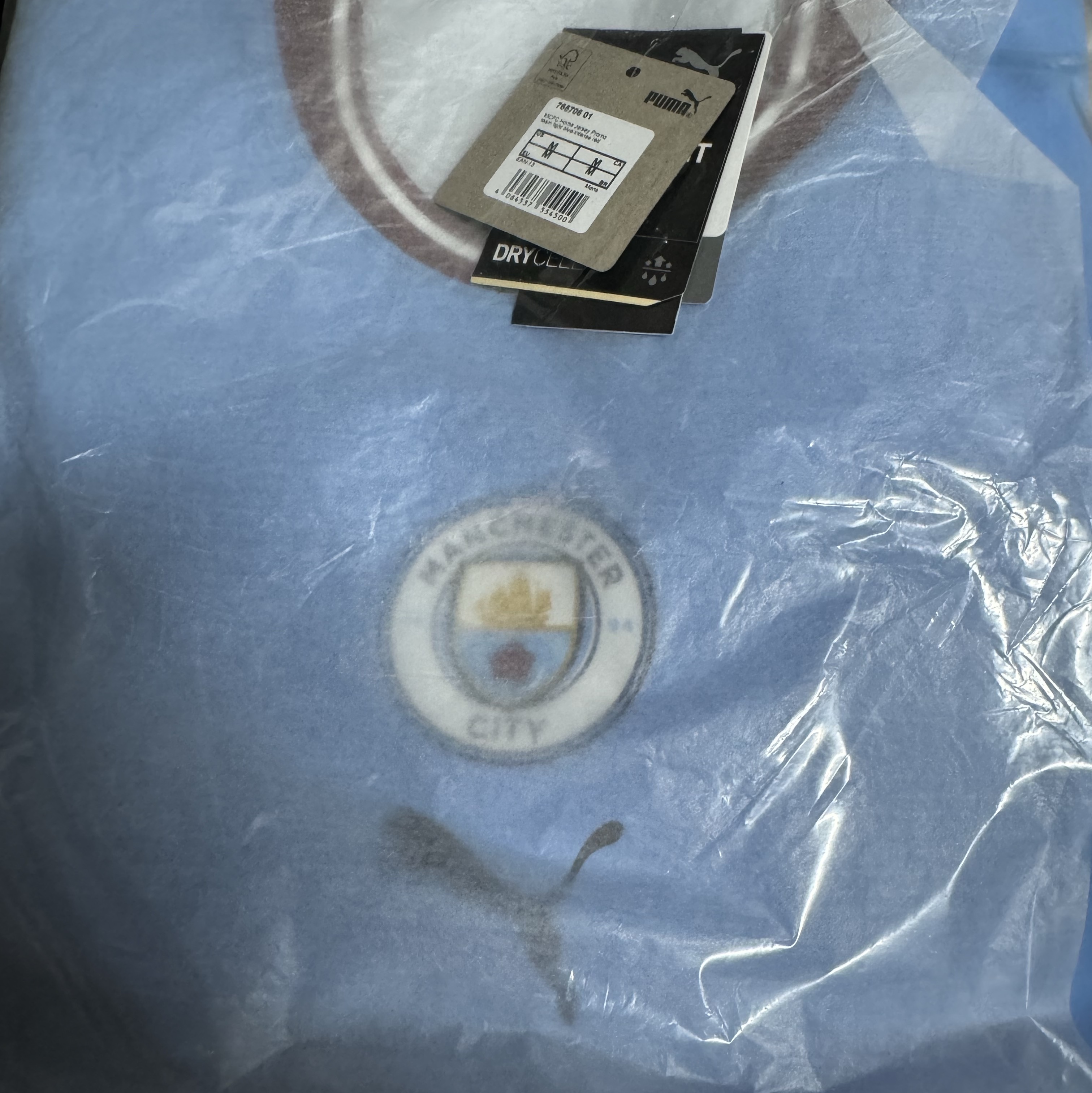 Puma Manchester City 2022/23 Player Issue Home Jersey Team Light Blue (Non Marking Ver.) 착용 스타일