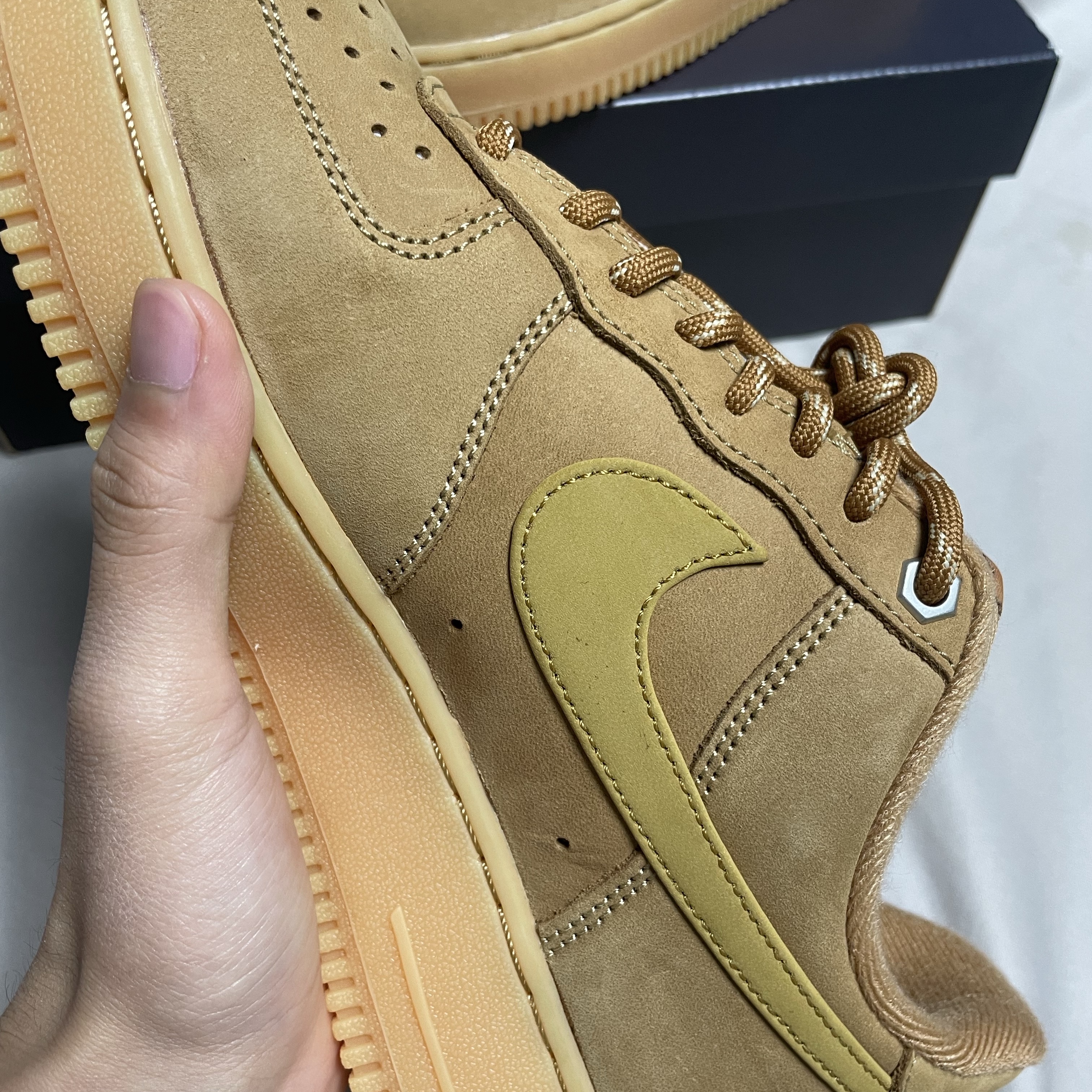 Nike Air Force 1 '07 WB Flax 착용 스타일 - 4