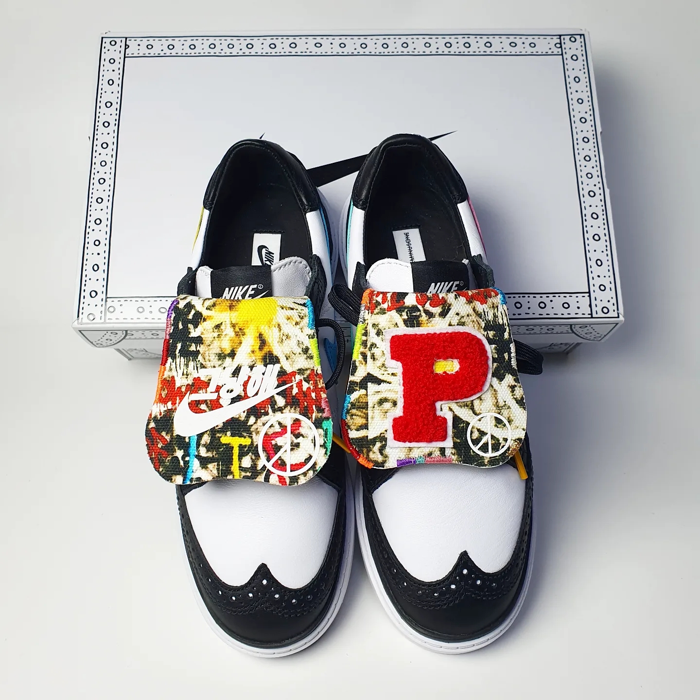 Nike x Peaceminusone Kwondo1 Black and White 착용 스타일 - 9