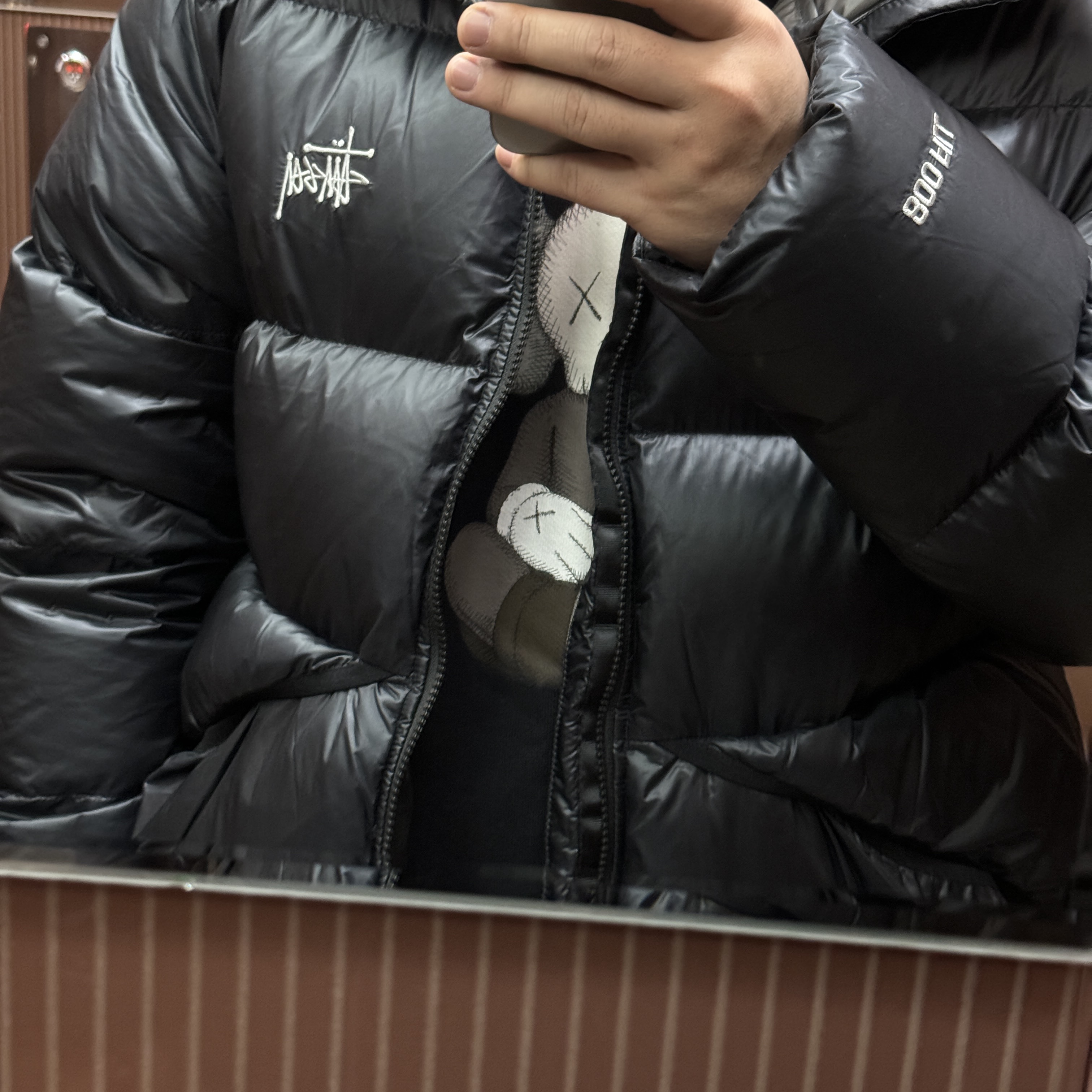 Stussy Down Parka Micro Ripstop Phantom Black 착용 스타일