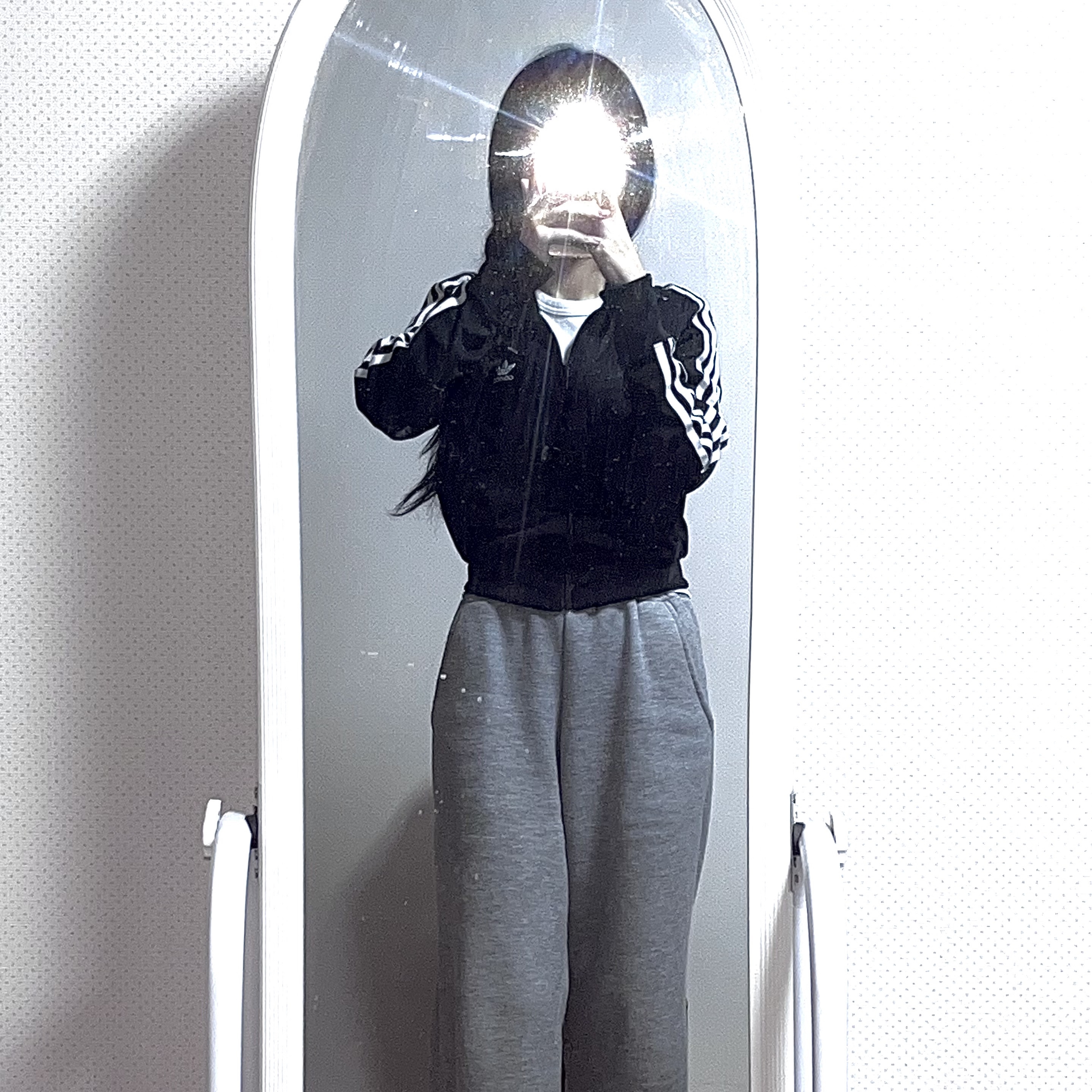 (W) Adidas Adicolor Classic Firebird Track Top Black - KR Sizing 착용 스타일 - 2