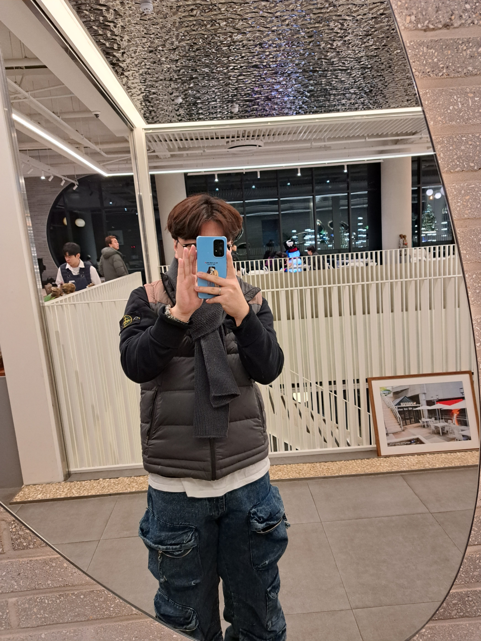 Stone Island 63020 Crewneck Sweatshirt Black - 22FW 착용 스타일