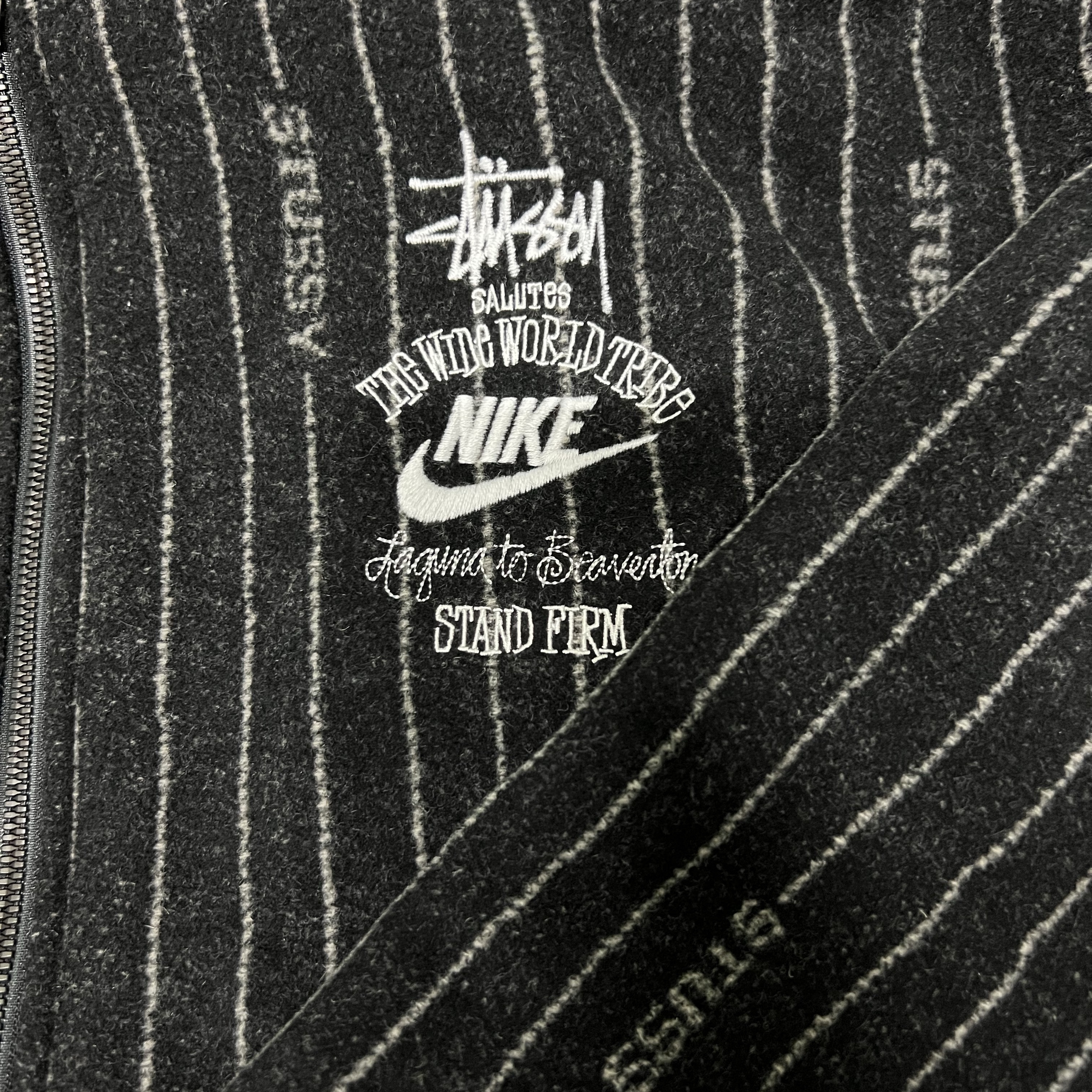 Nike x Stussy NRG Striped Wool Jacket Black (DR4023-010) 착용 스타일 - 1