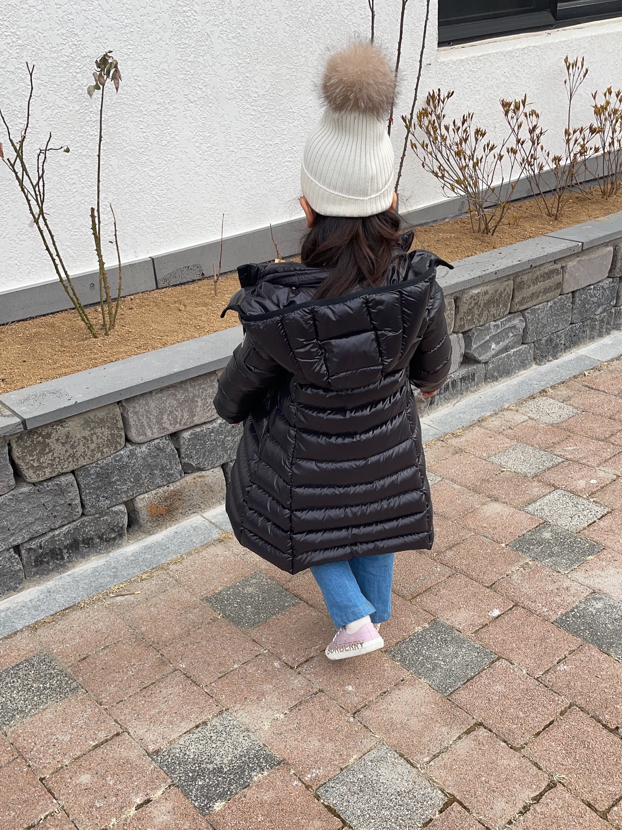 (Kids) Moncler Moka Long Down Jacket Black - 22FW 착용 스타일