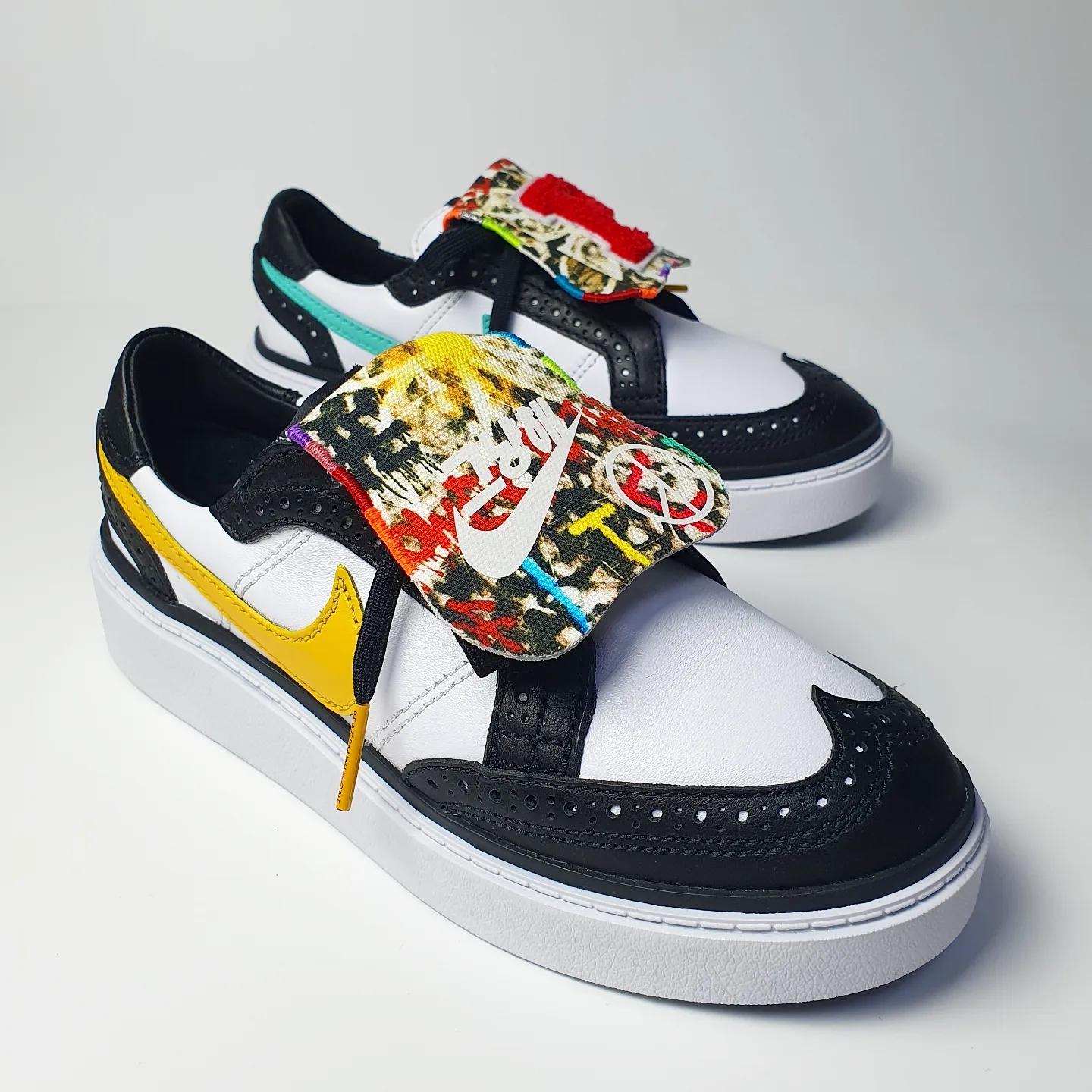 Nike x Peaceminusone Kwondo1 Black and White 착용 스타일 - 2
