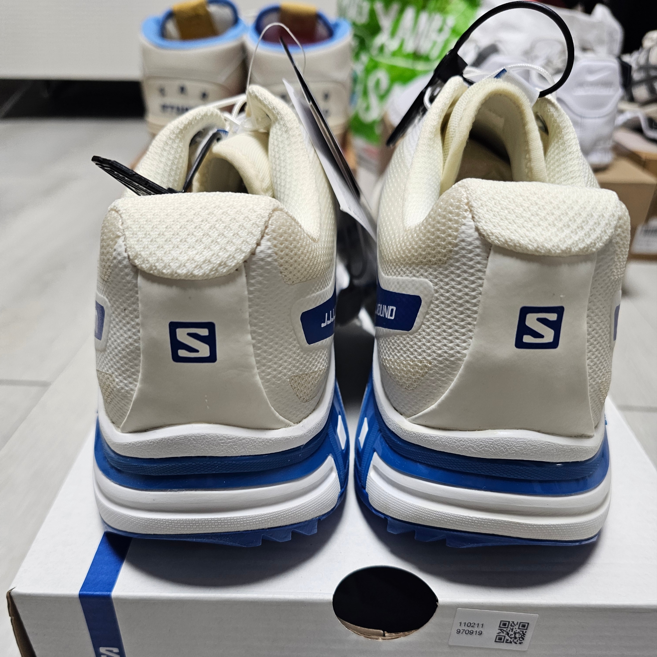 Salomon x JJJJound XT-Wings 2 White Lapis Blue 착용 스타일 - 3