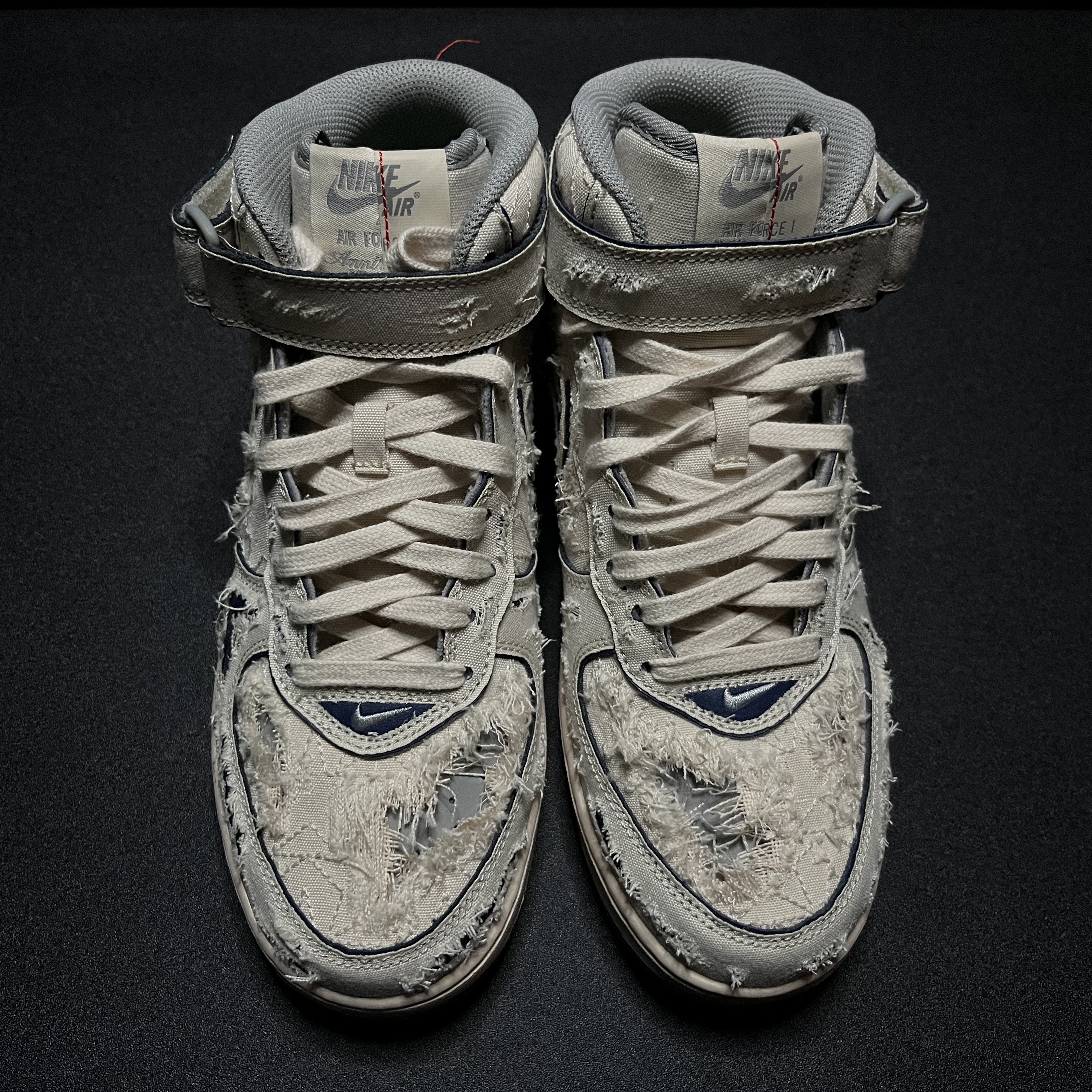Nike Air Force 1 Mid '07 Pearl White 착용 스타일 - 2