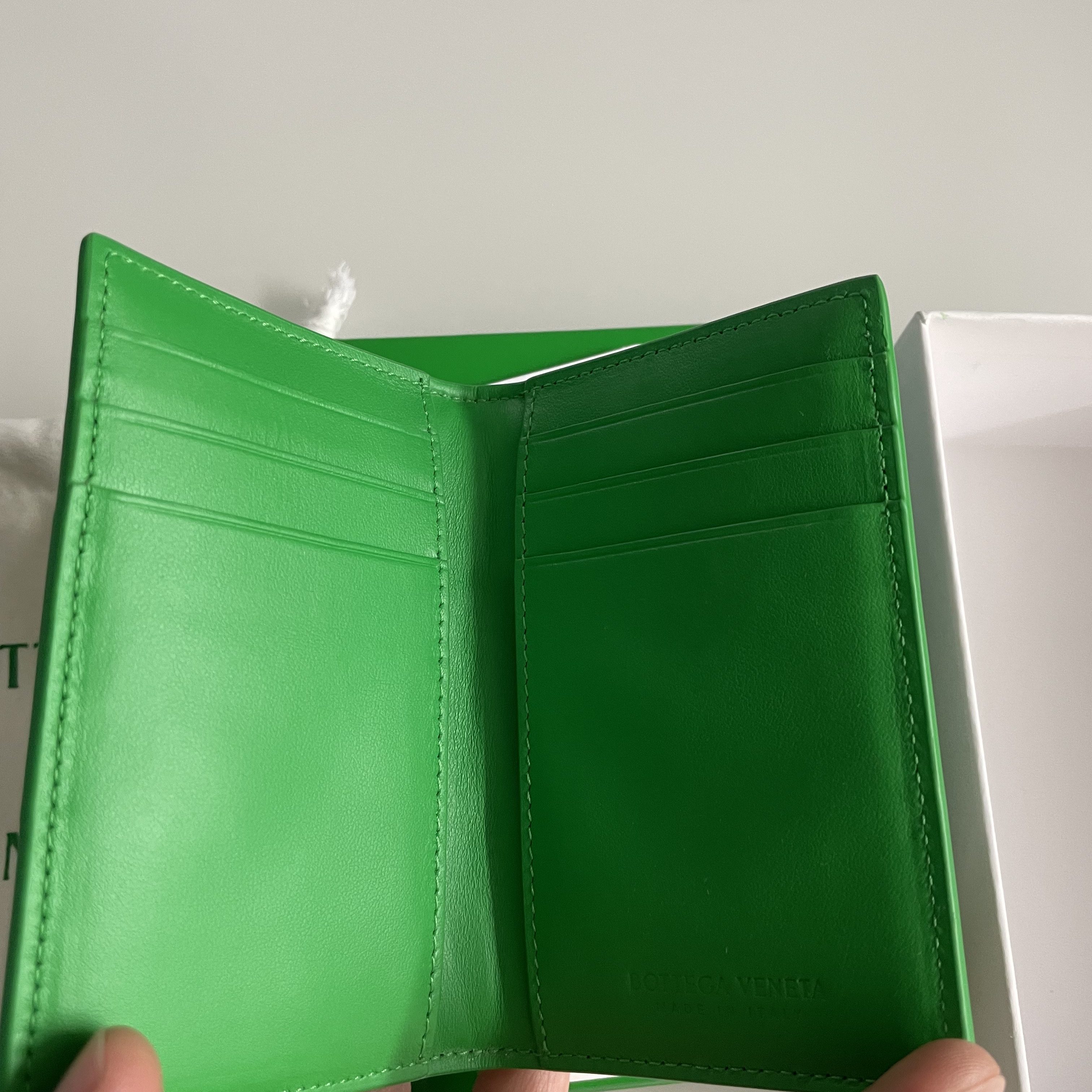 Bottega Veneta Flap Card Case Parakeet 착용 스타일 - 2