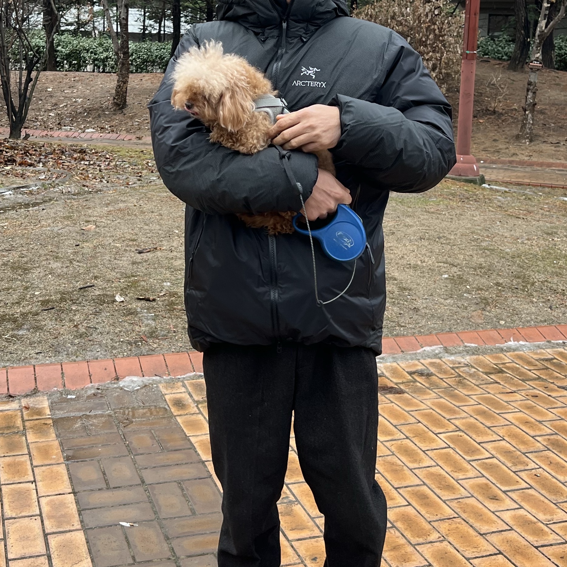 Arc'teryx Alpha Parka Black 착용 스타일