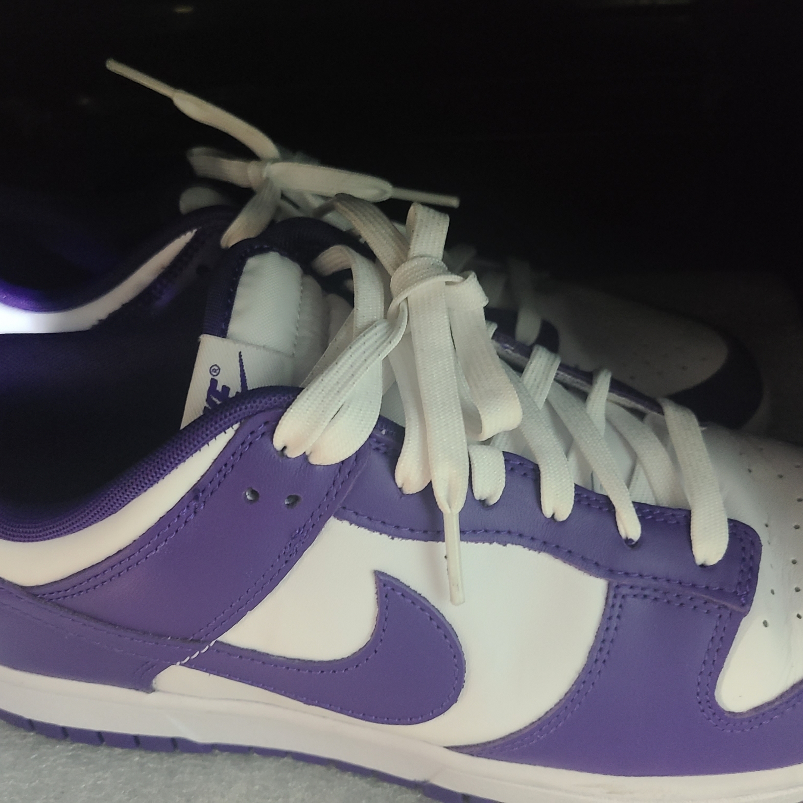 Nike Dunk Low Retro Championship Court Purple 착용 스타일