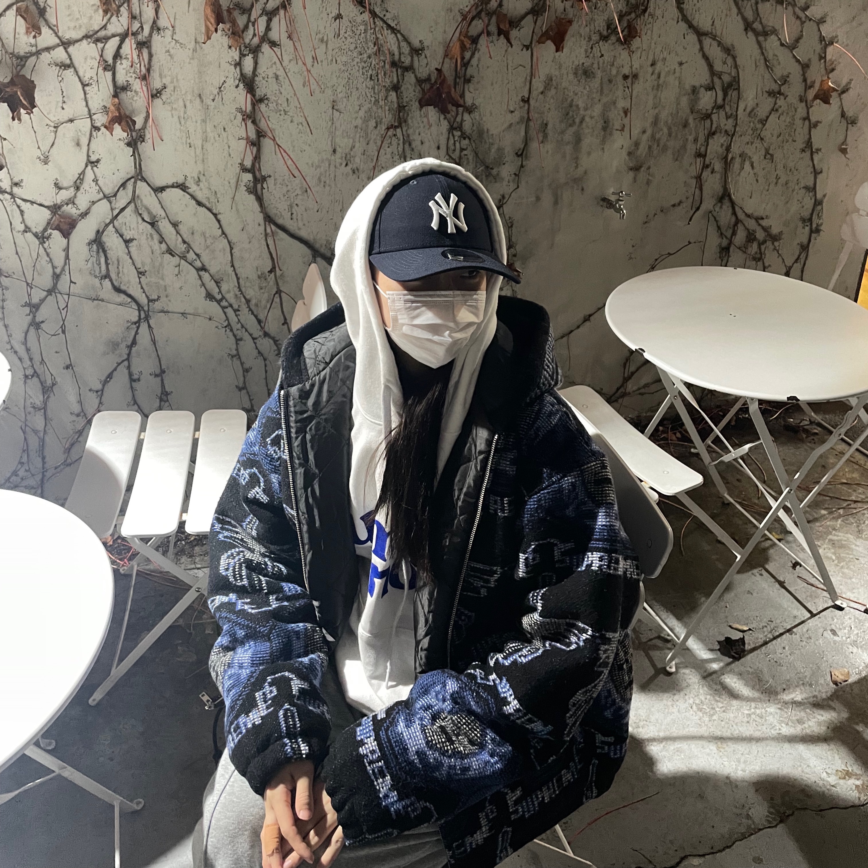 Supreme Woven Hooded Jacket Blue - 22FW 착용 스타일